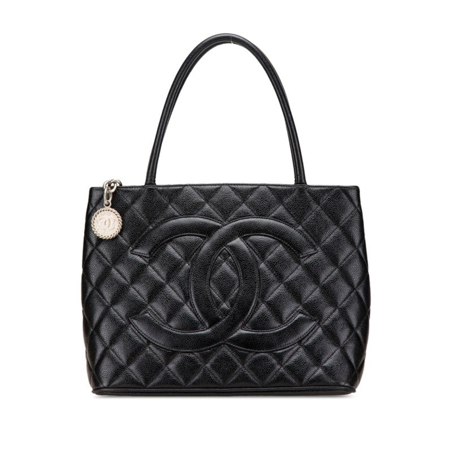 CHANEL Coco Mark Matelasse Reissue Tote Bag in Caviar Skin