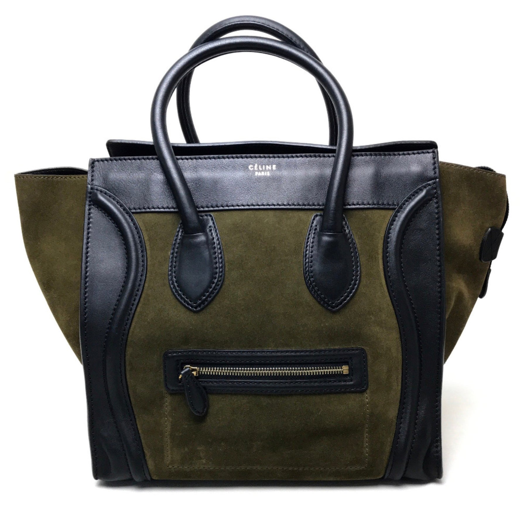 CELINE Bag Shoulder Bag Tote Bag khaki Black