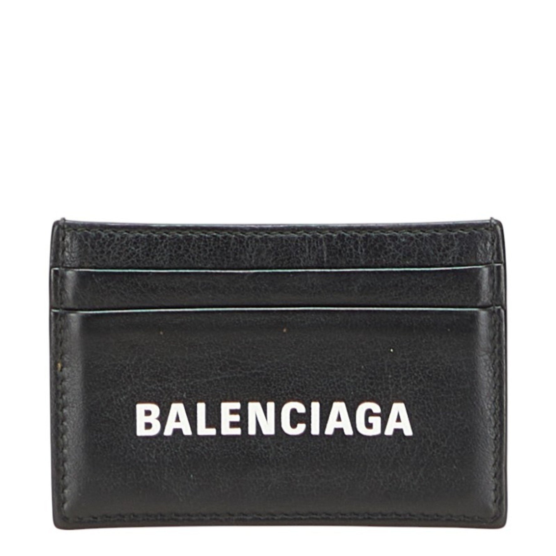 Balenciaga Everyday Card Case Black Leather Women's BALENCIAGA