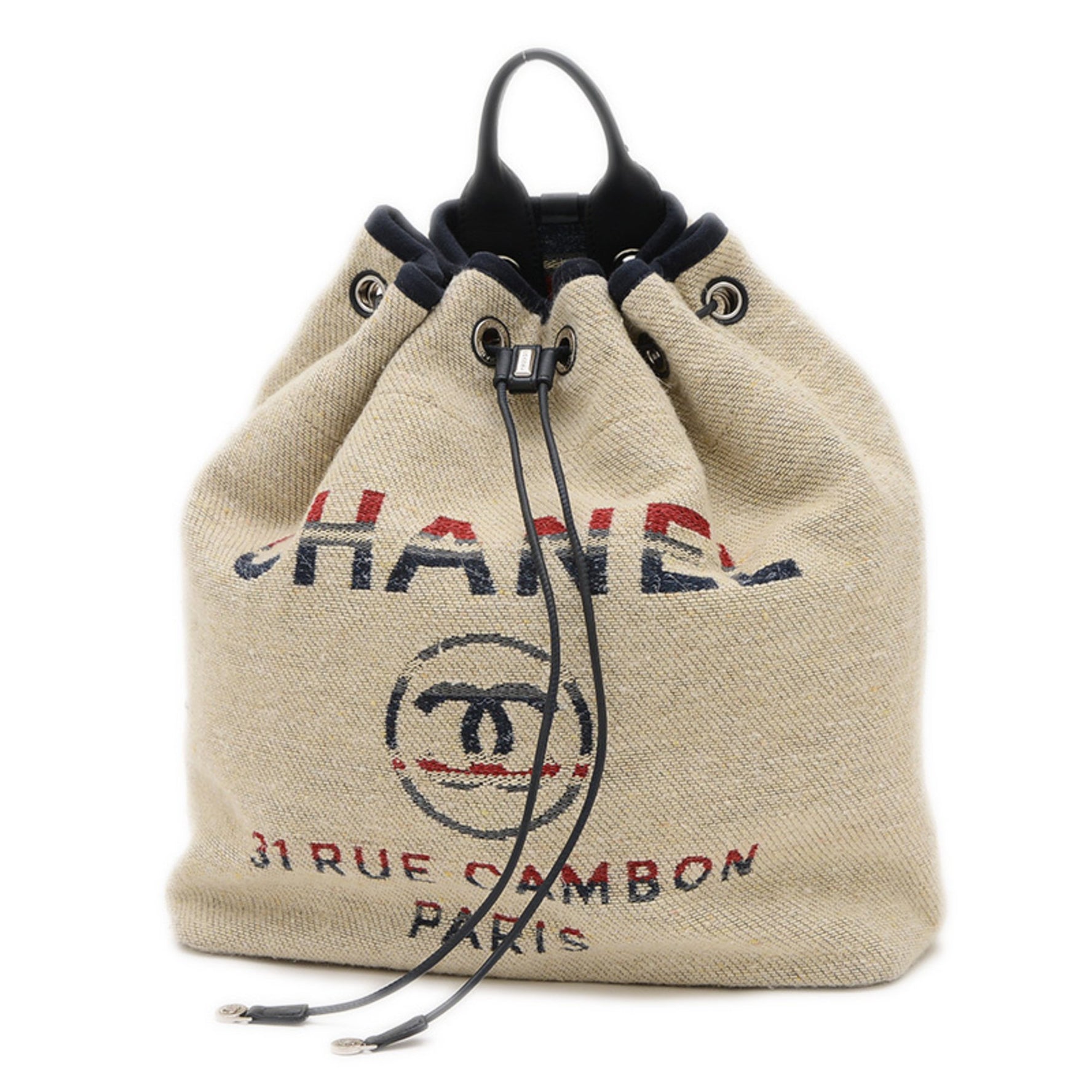 Chanel Deauville Backpack Hemp Leather