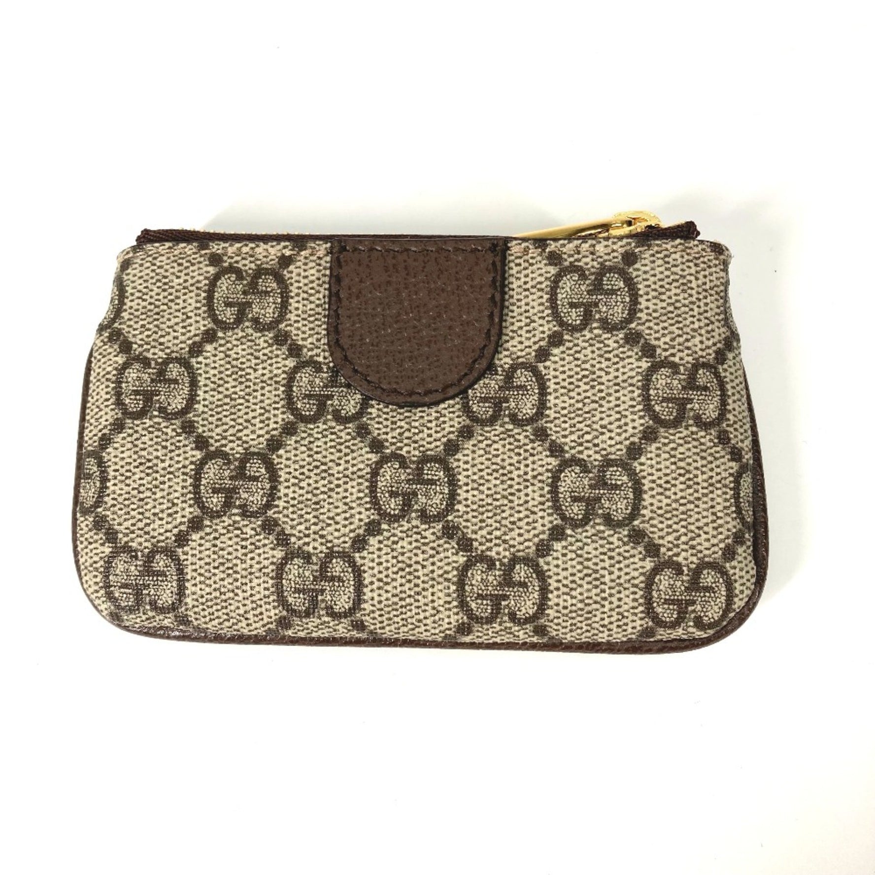 Gucci GG Supreme coin purse Coin Compartment Wallet with key hook Key Case