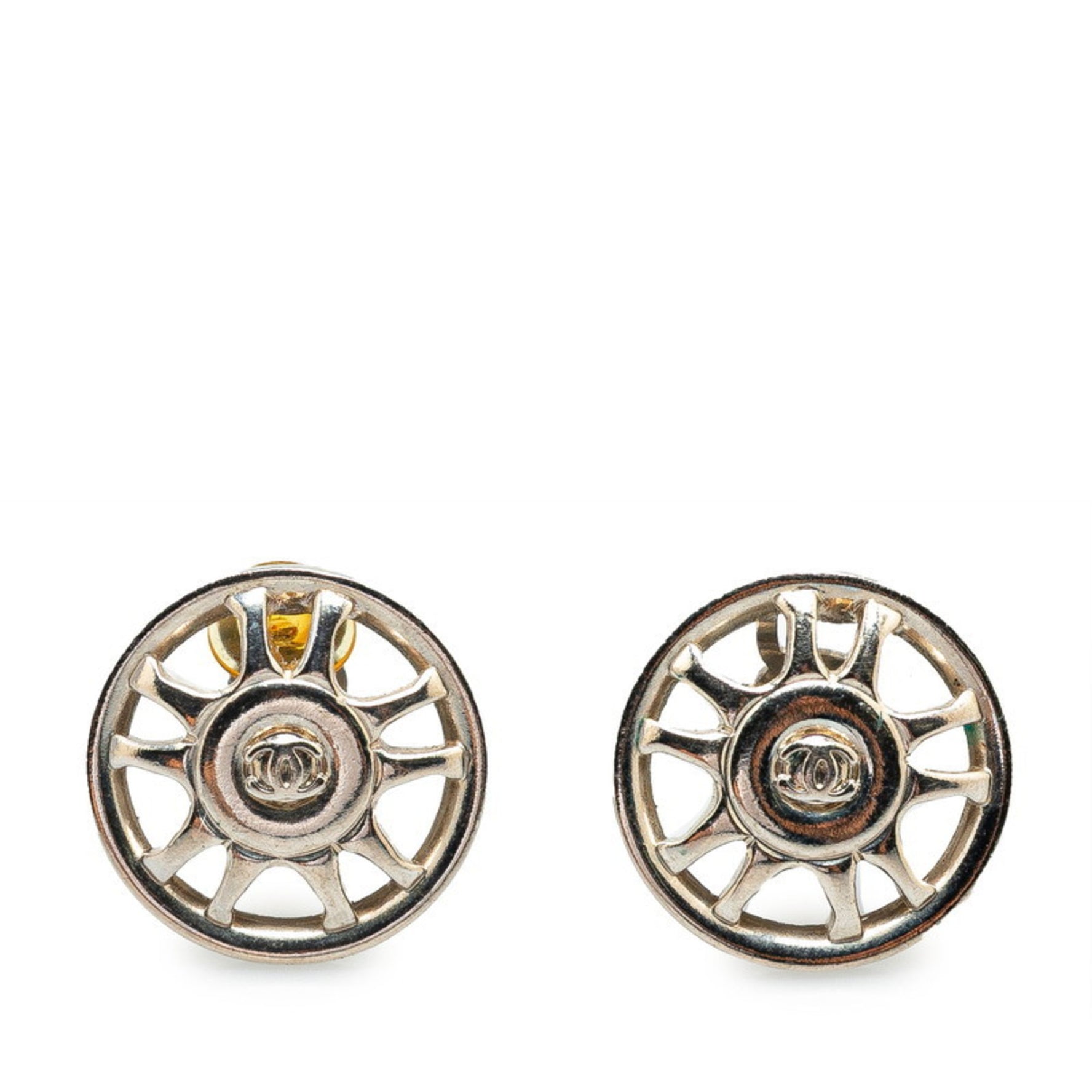 Chanel Coco Mark Earrings Metal
