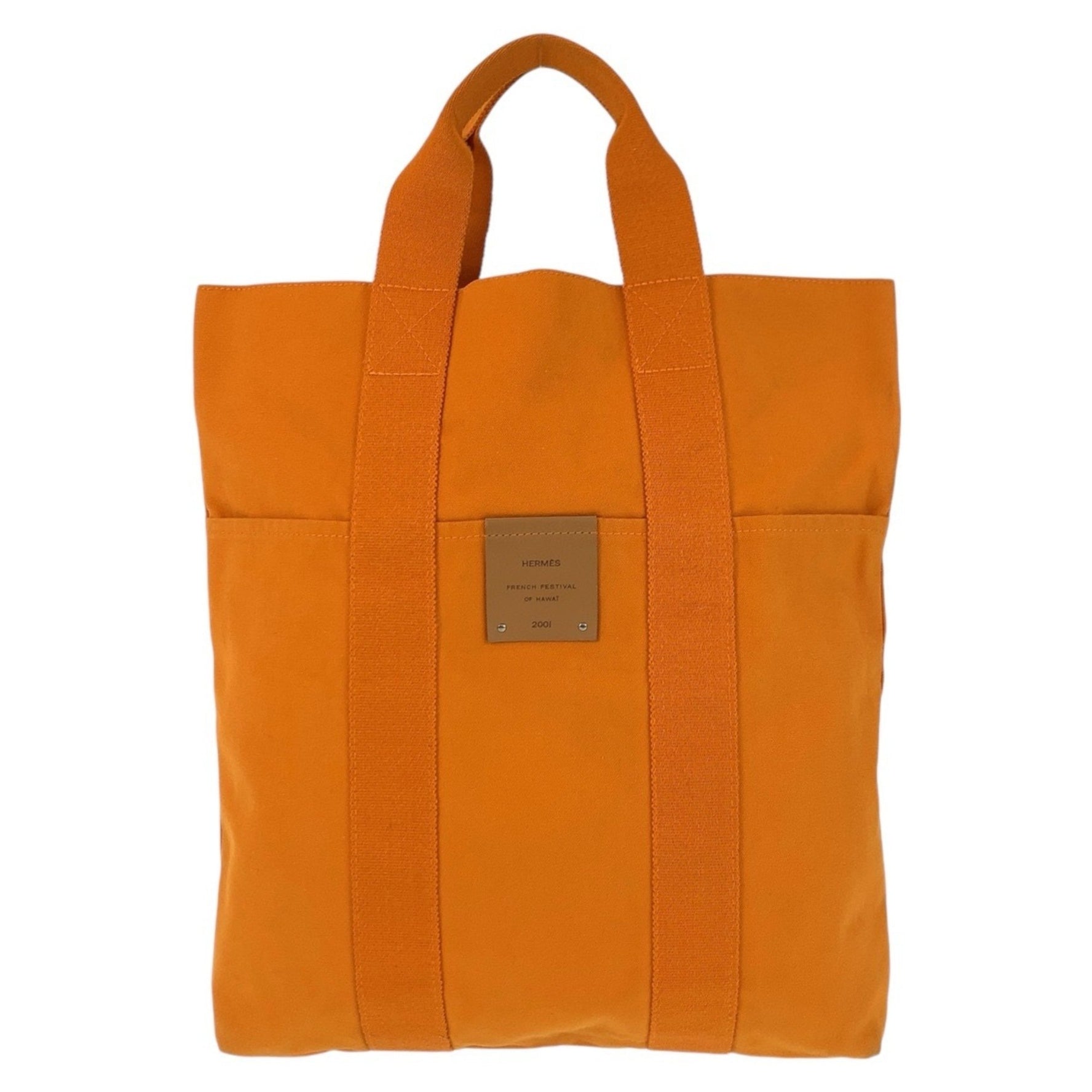 HERMES Foul Tou Cabas French Festival Hawaii Limited Edition Canvas Tote Bag
