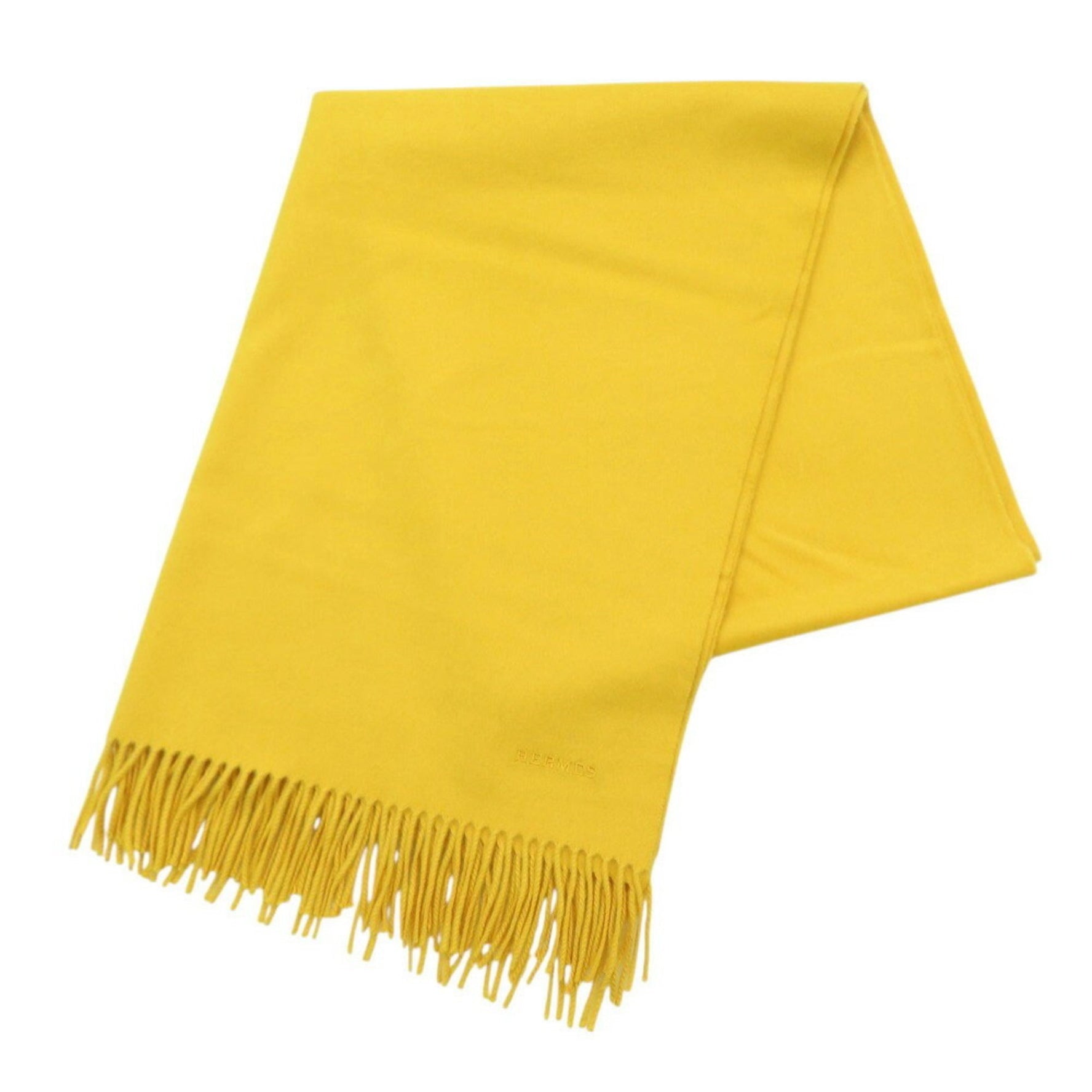 Like new Hermes embroidered cashmere scarf