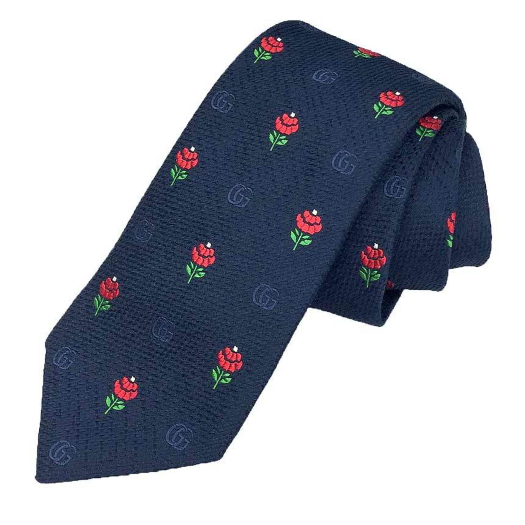 GUCCI tie GG flower