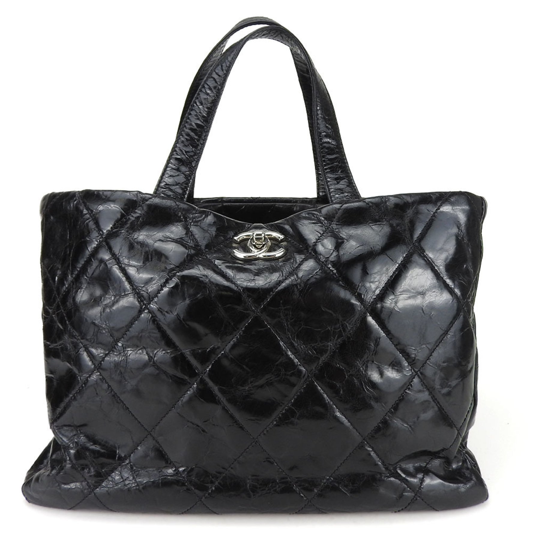 Chanel Tote Bag Portobello Leather Tweed Chain 1