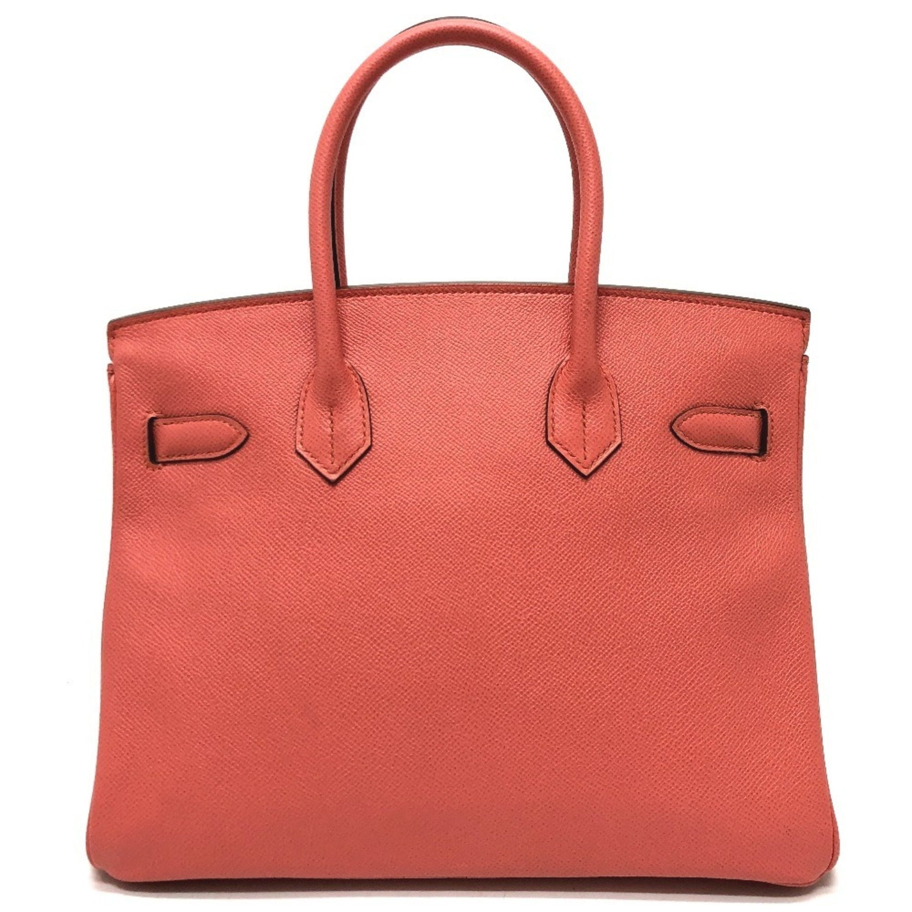 HERMES Birkin 30 Tote Bag Handbag in Epsom Leather, Women's, Crevette, Pink