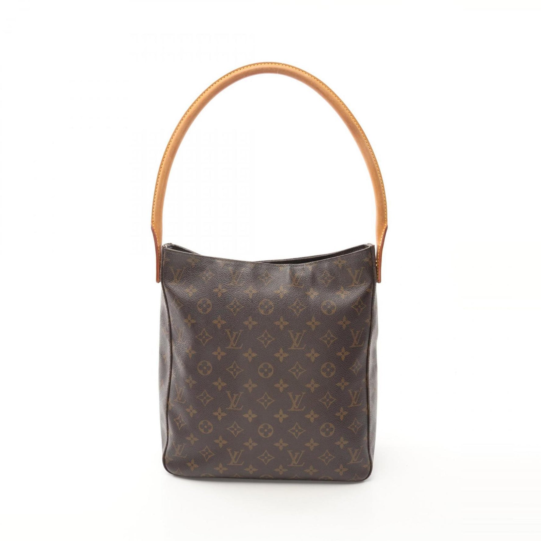 Louis Vuitton Looping GM Monogram Shoulder Bag Coated Canvas Leather Brown