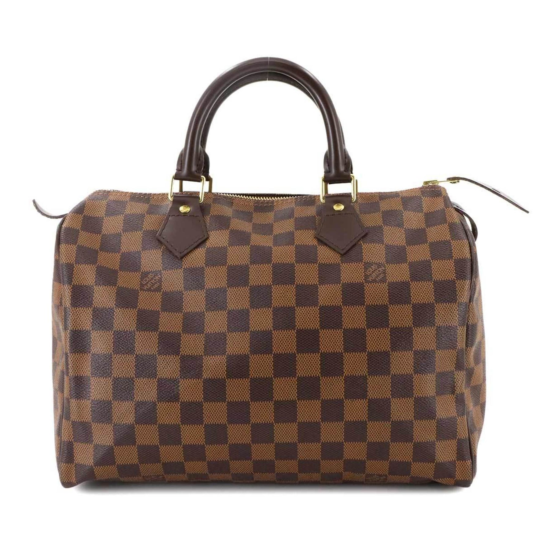 Louis Vuitton Damier Speedy 30 Handbag, Brown, Gold Hardware