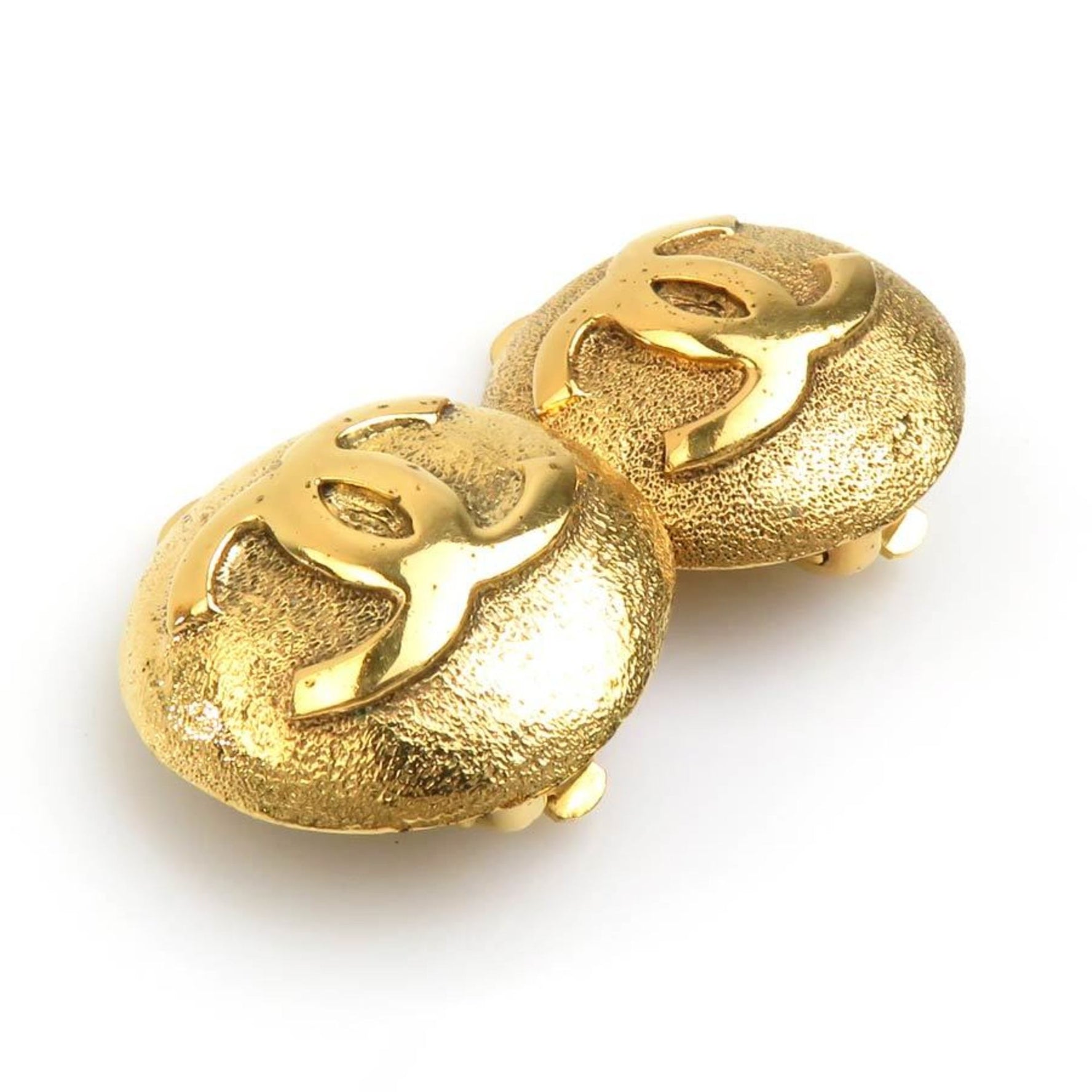 CHANEL Coco Mark Metal Earrings