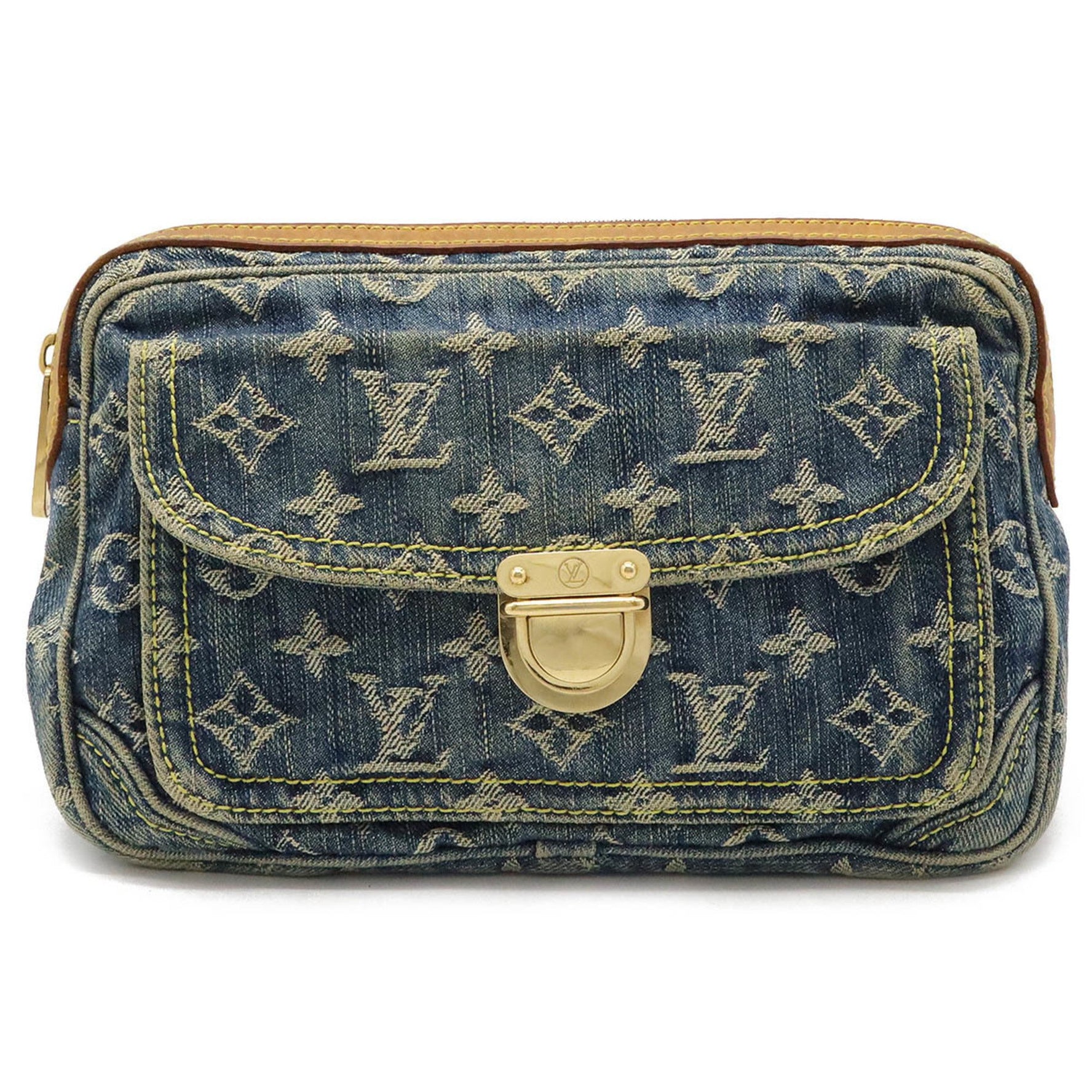 Louis Vuitton Monogram Denim Bum Bag Waist Body Shoulder