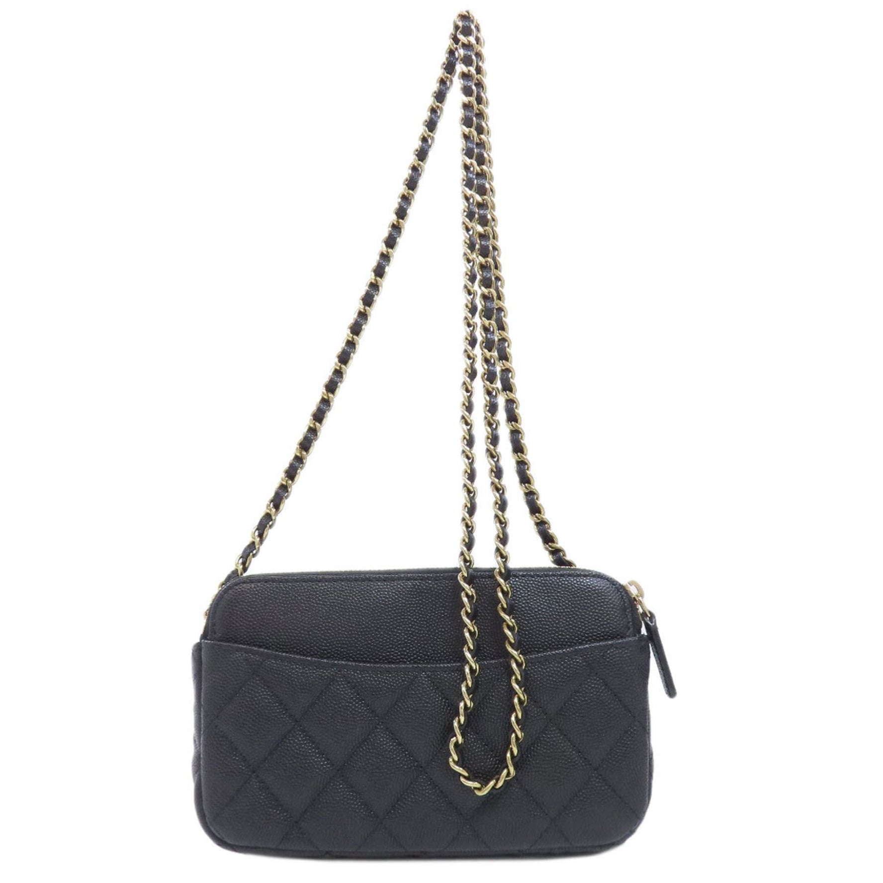 Chanel Chain Shoulder Matelasse Bag Caviar Skin