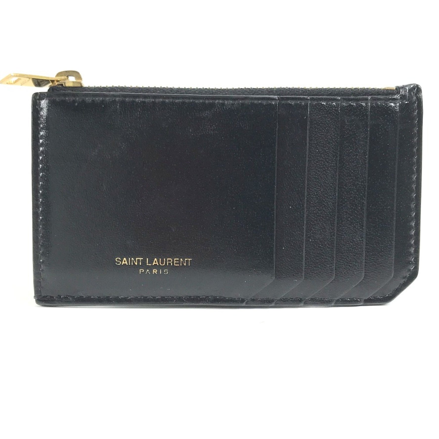Saint Laurent Paris Wallet Compact Wallet logo coin purse