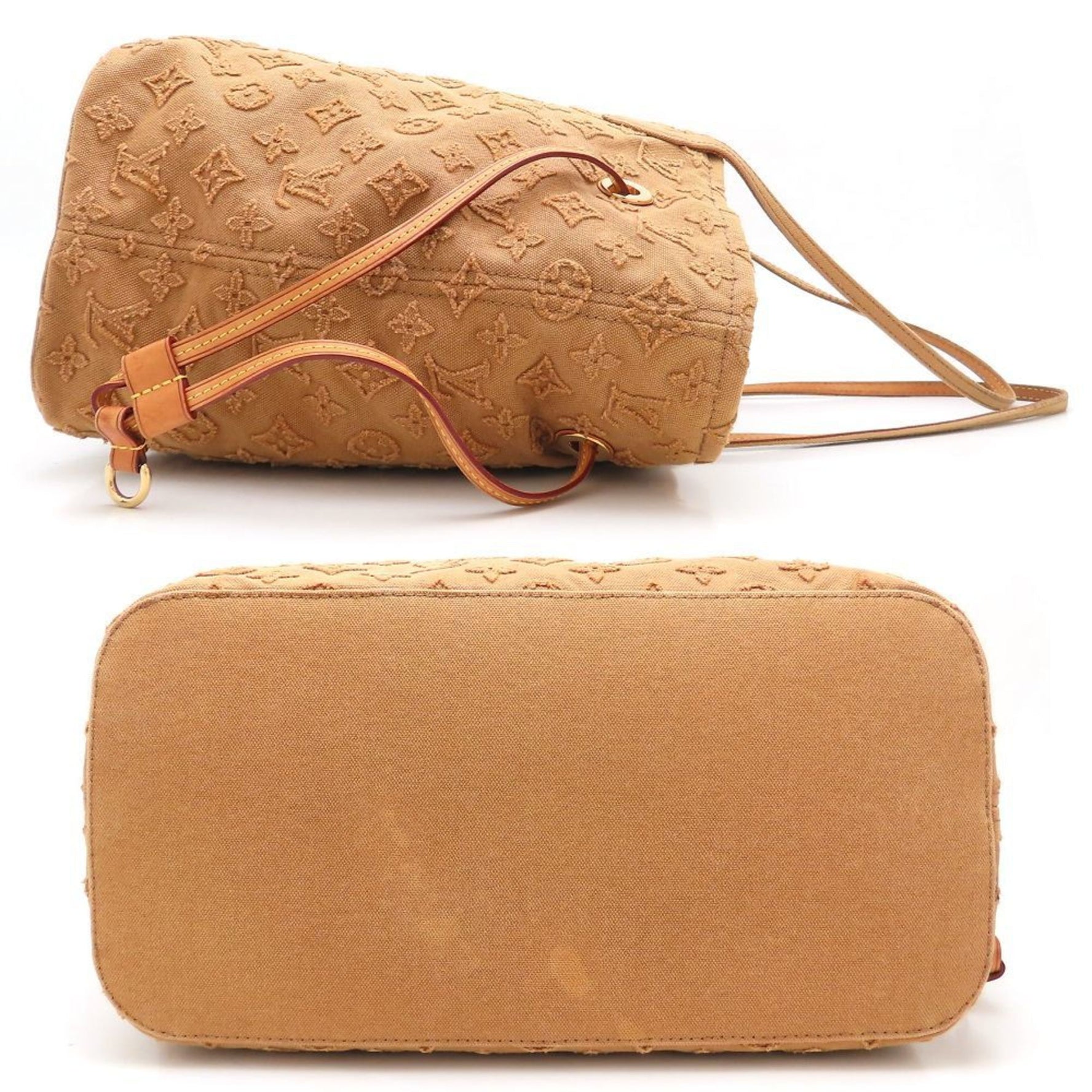 LOUIS VUITTON Monogram Stone Neverfull MM 2013 Cruise Collection Tote Bag