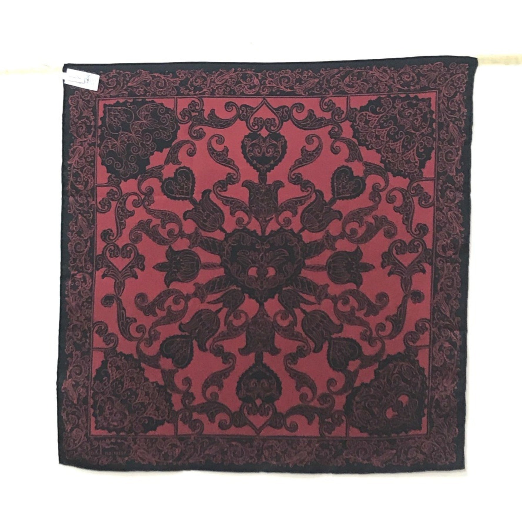 Christian Dior Dior Logo Paisley Scarf Silk Muffler Black