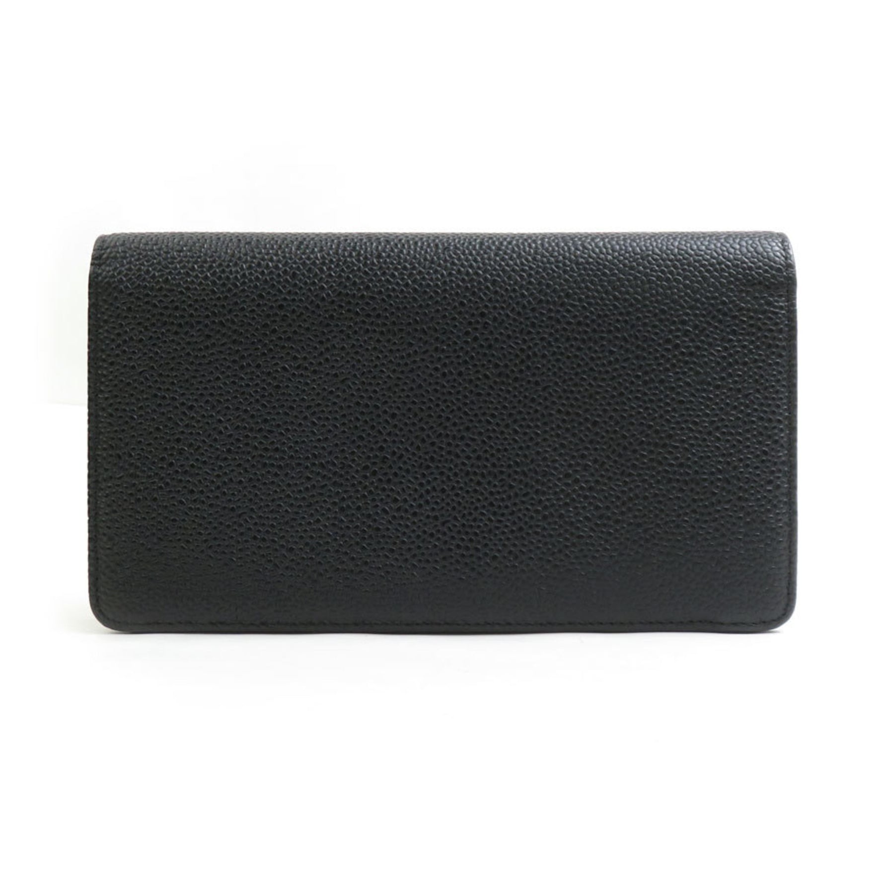 CHANEL Bi-fold Long Wallet Caviar Skin Leather