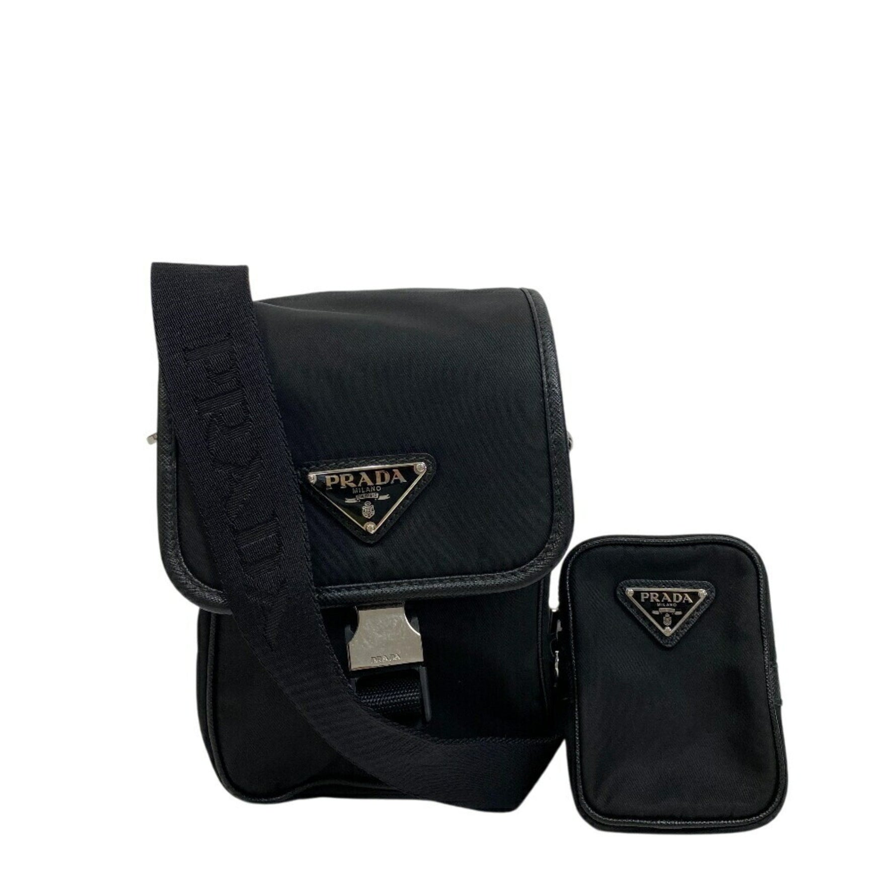 PRADA Triangle Plate Shoulder Bag and Men