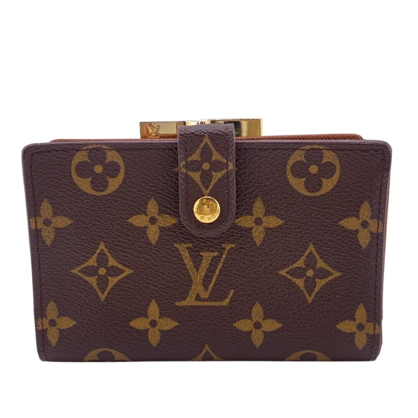 Louis Vuitton Wallet Viennois Made in USA Portefeuille Monogram Bi-fold Coin Purse
