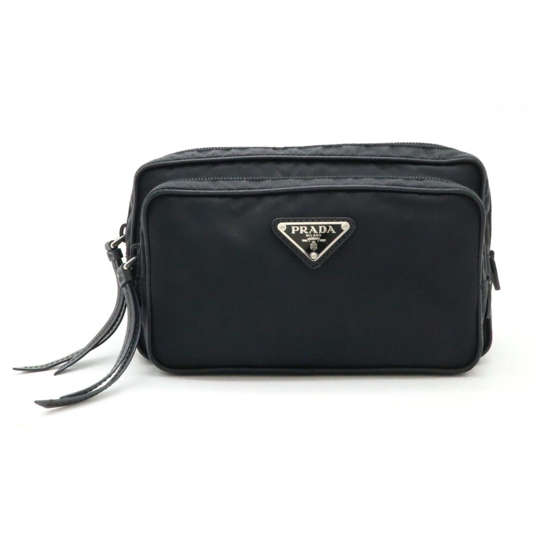 PRADA Body Bag Waist Pouch Hip Nylon NERO Black