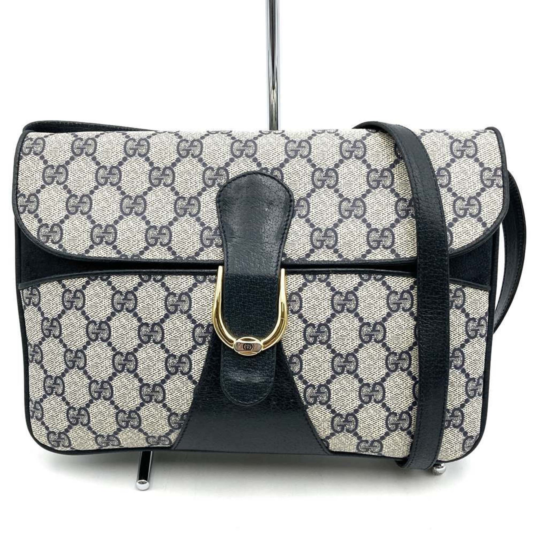 GUCCI 904 02 025 Shoulder Bag GG Supreme Canvas Blue