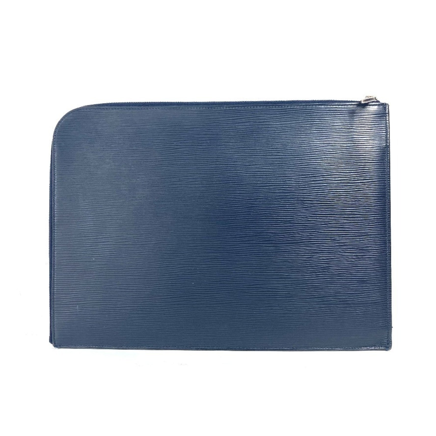 Louis Vuitton Epi Pochette Jour GM Second Bag Pouch L-shaped zipper Clutch bag leather Men's Blue Marine