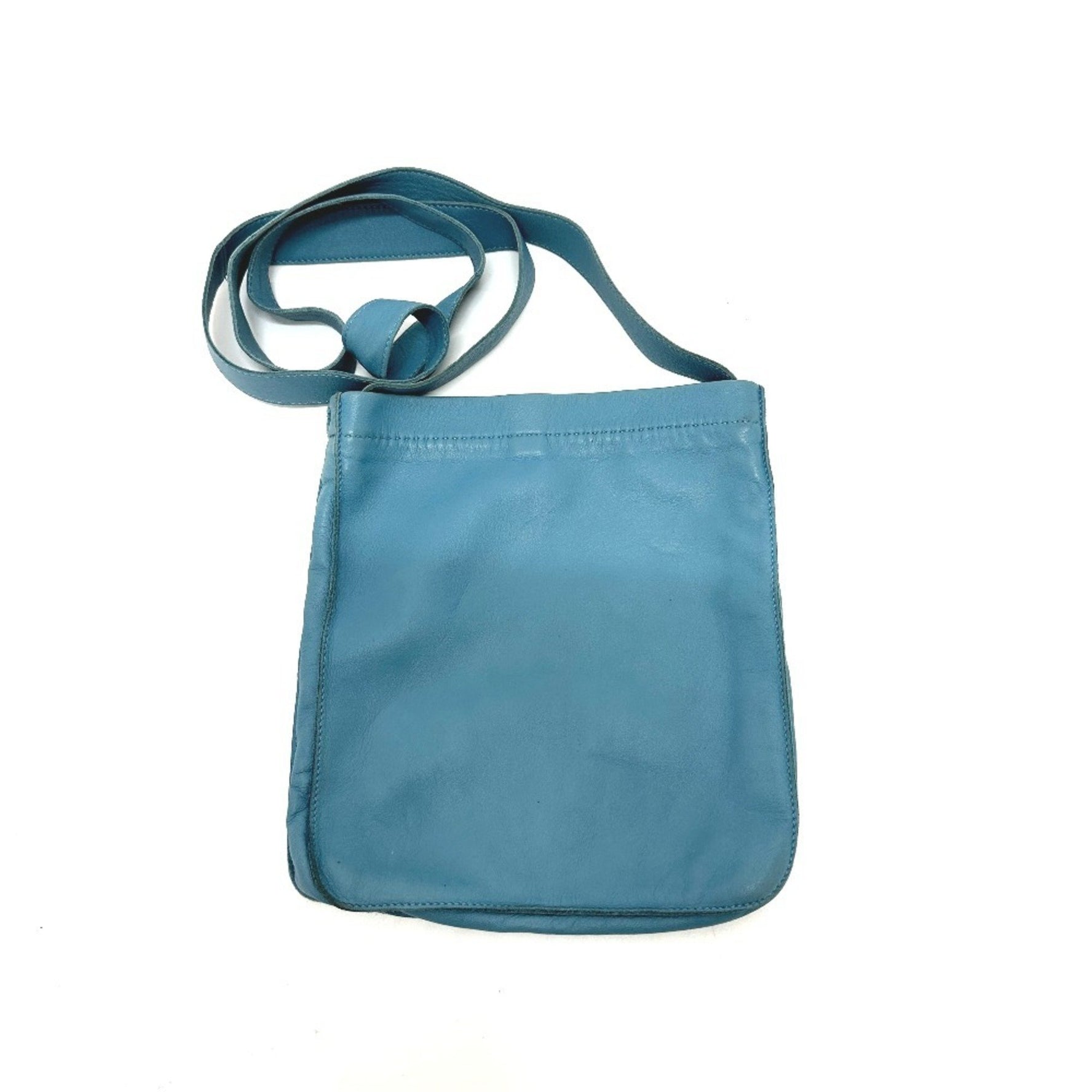 HERMES Crude Cell Crossbody Bag with Logo and Perforated Design, Leather Shoulder Bag, Jean