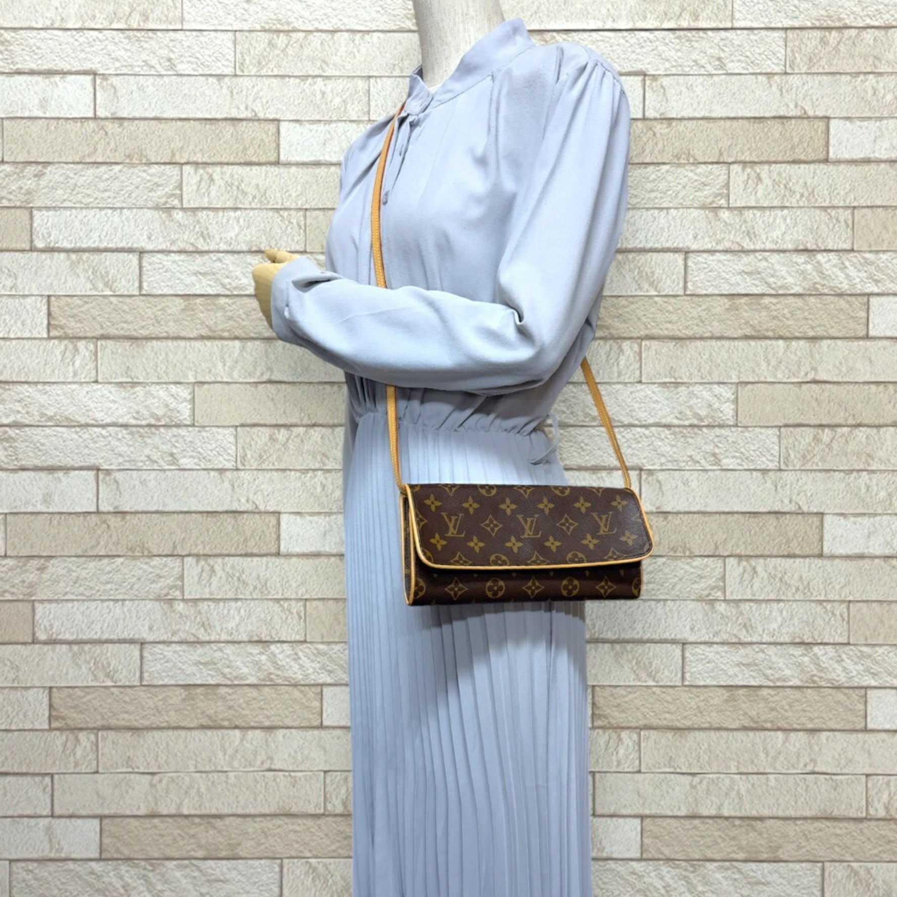 Louis Vuitton Pochette Twin GM Monogram Shoulder Bag Canvas