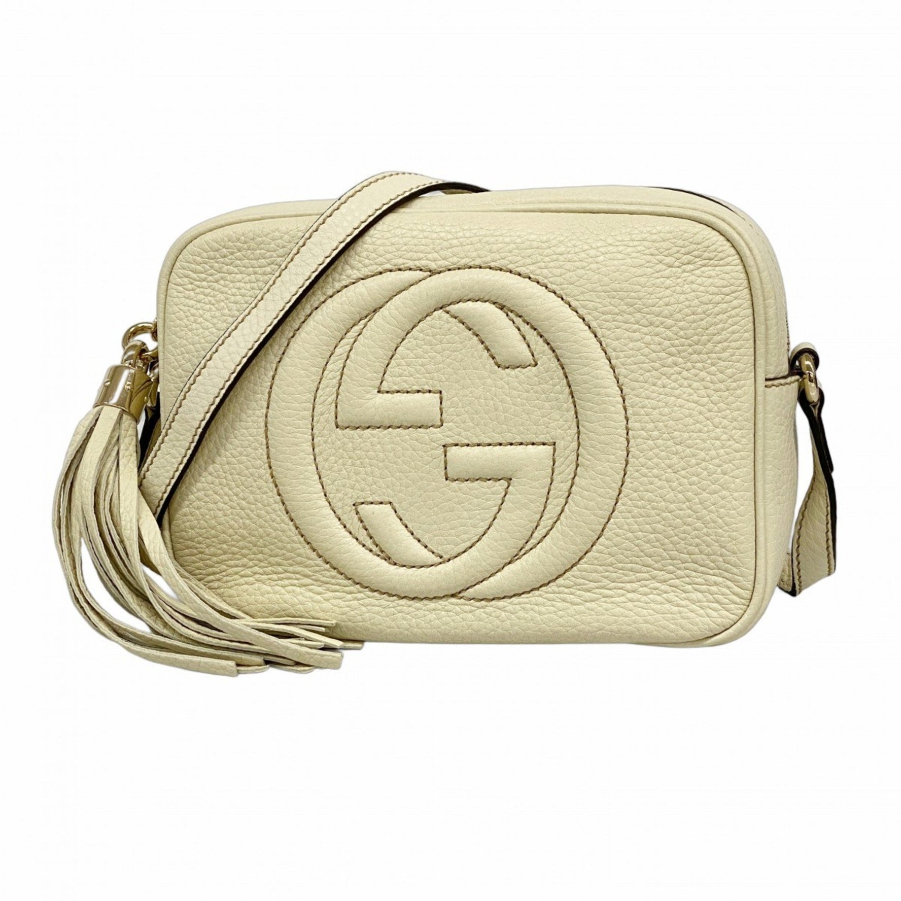 Gucci Soho Shoulder Bag Leather Champagne