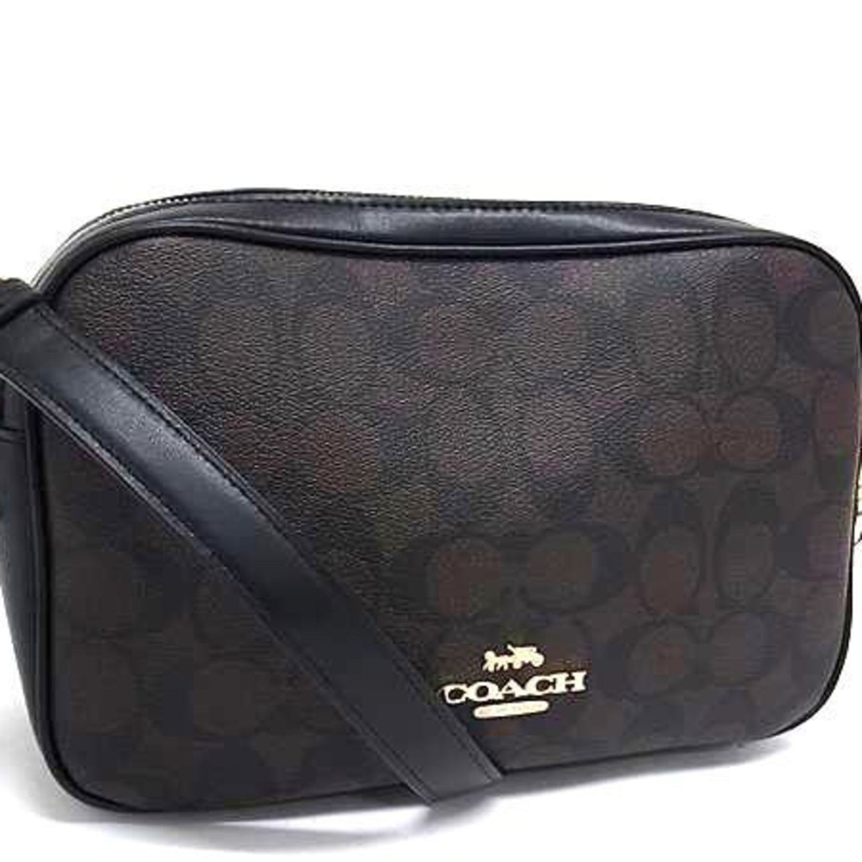 COACH Jess Crossbody Shoulder Bag in Brown and Black Leather