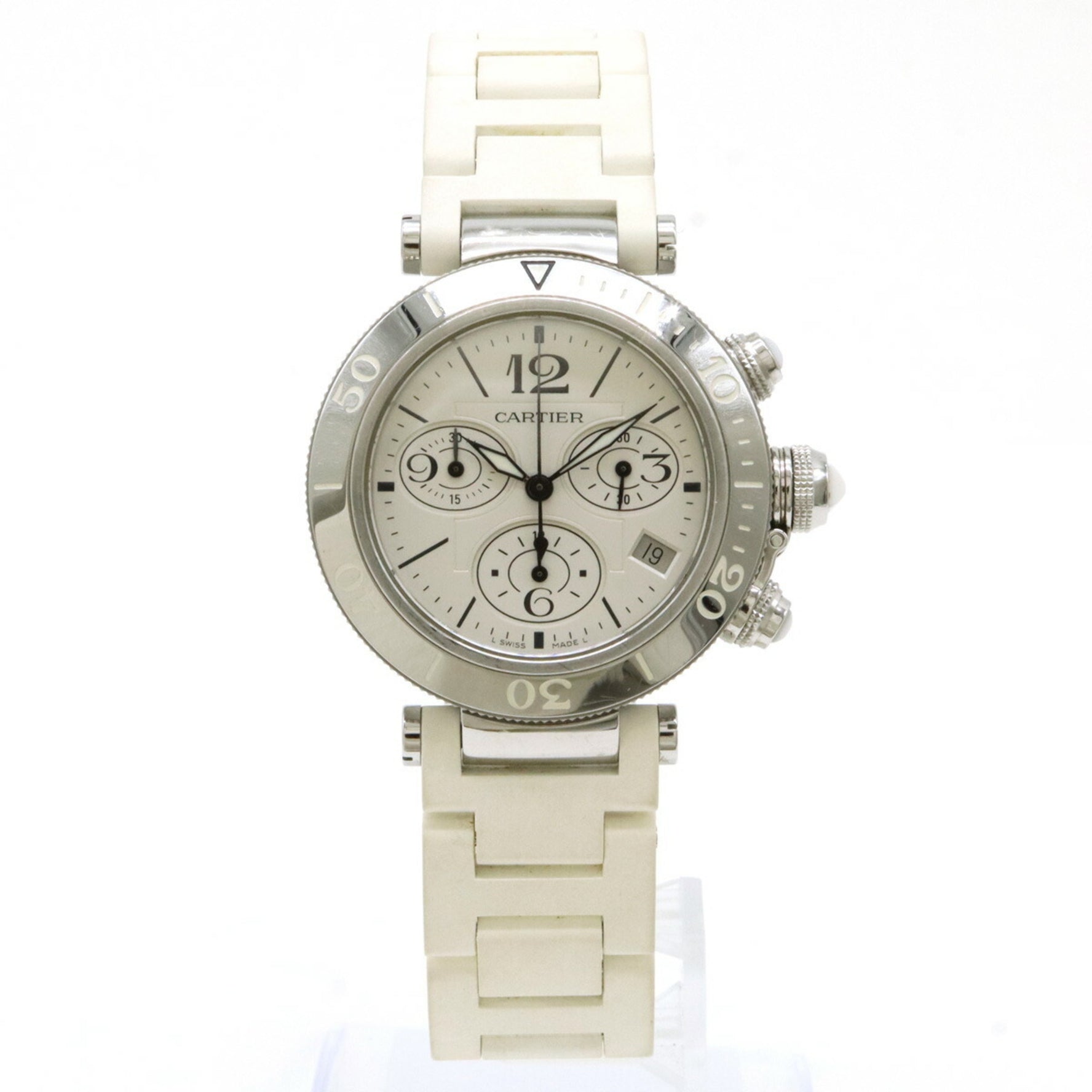 Cartier Pasha Silver Dial AT Automatic Boys Ladies Unisex Watch
