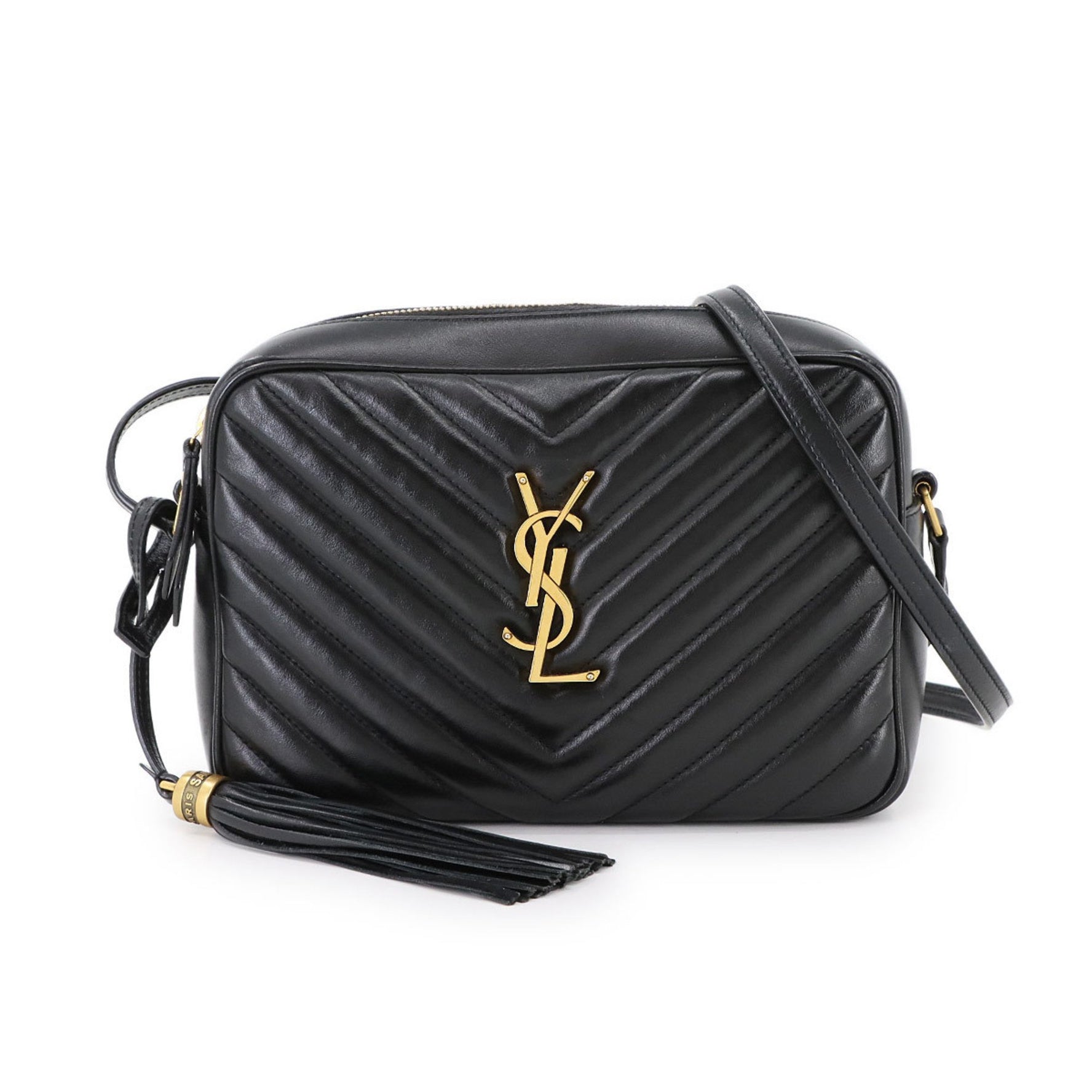 Saint Laurent Lou Camera Bag, Shoulder Leather with Gold Hardware
