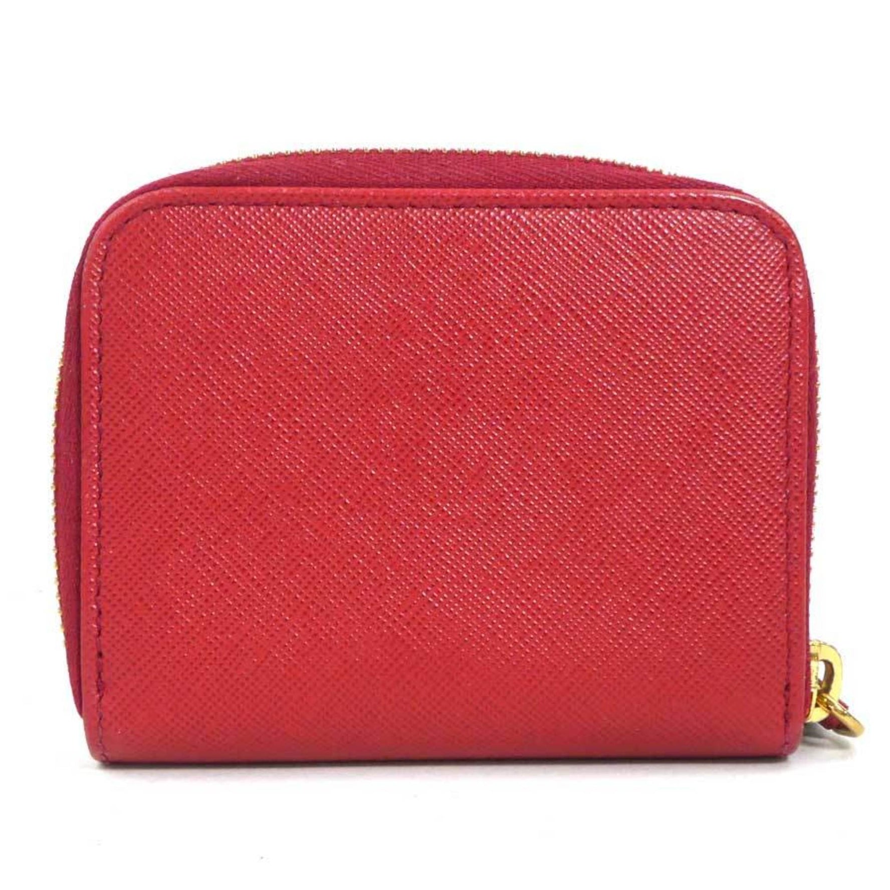 PRADA wallet/coin case leather red men's