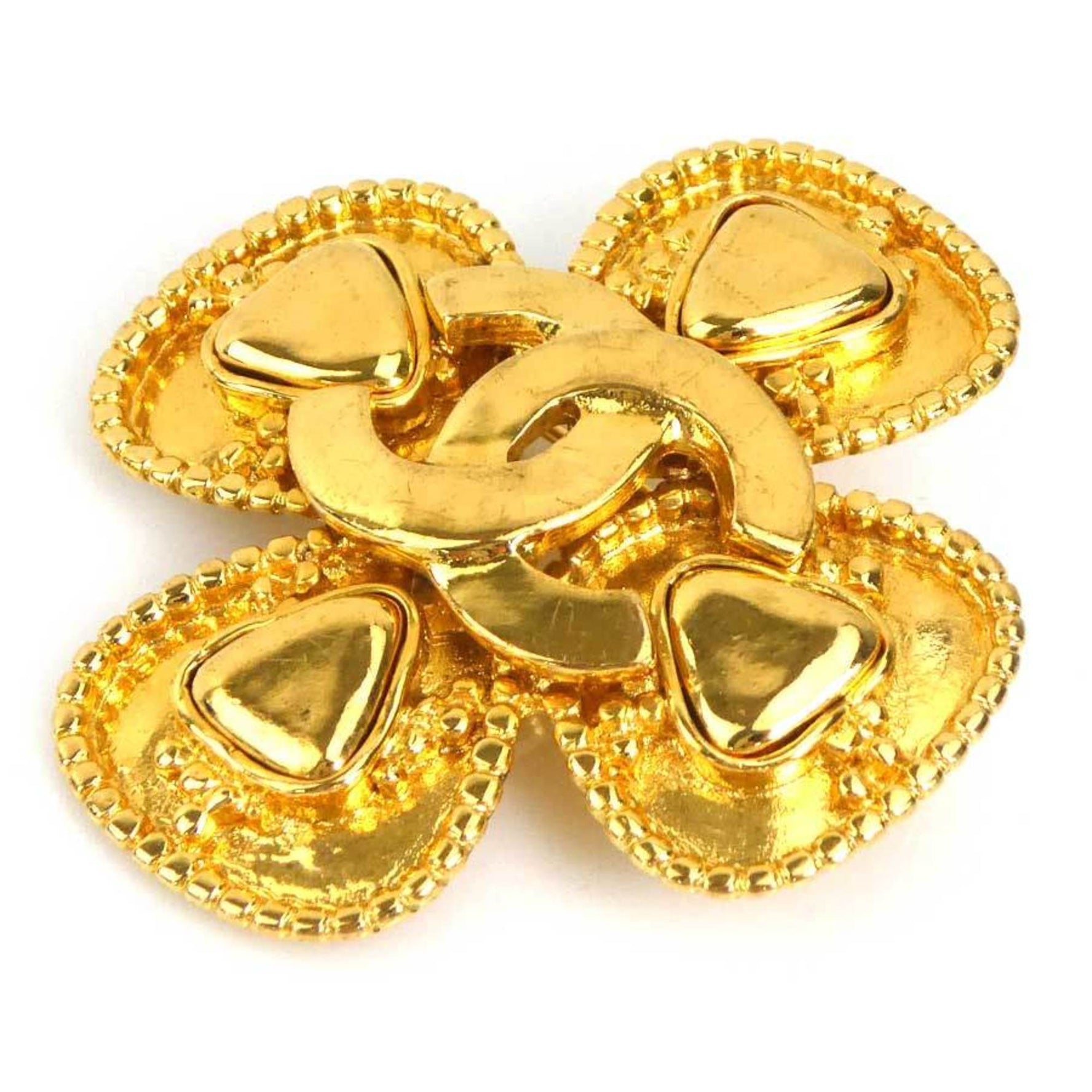 CHANEL Brooch Coco Mark Metal