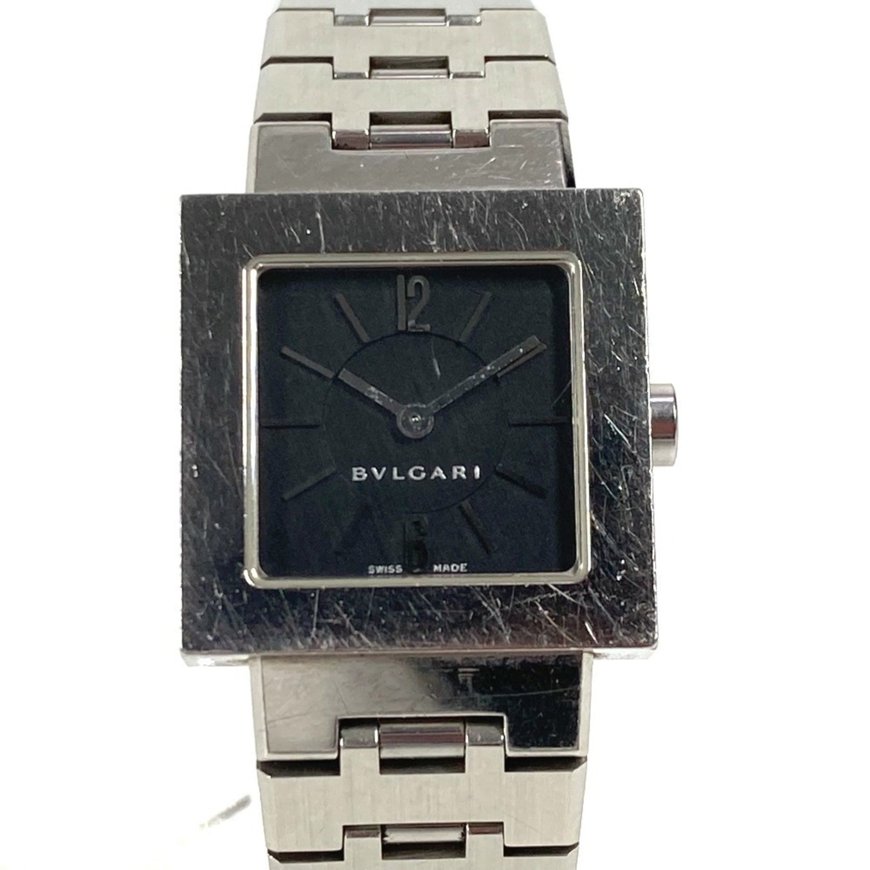 BVLGARI Square Quadrado Ladies Watch, SS, Silver