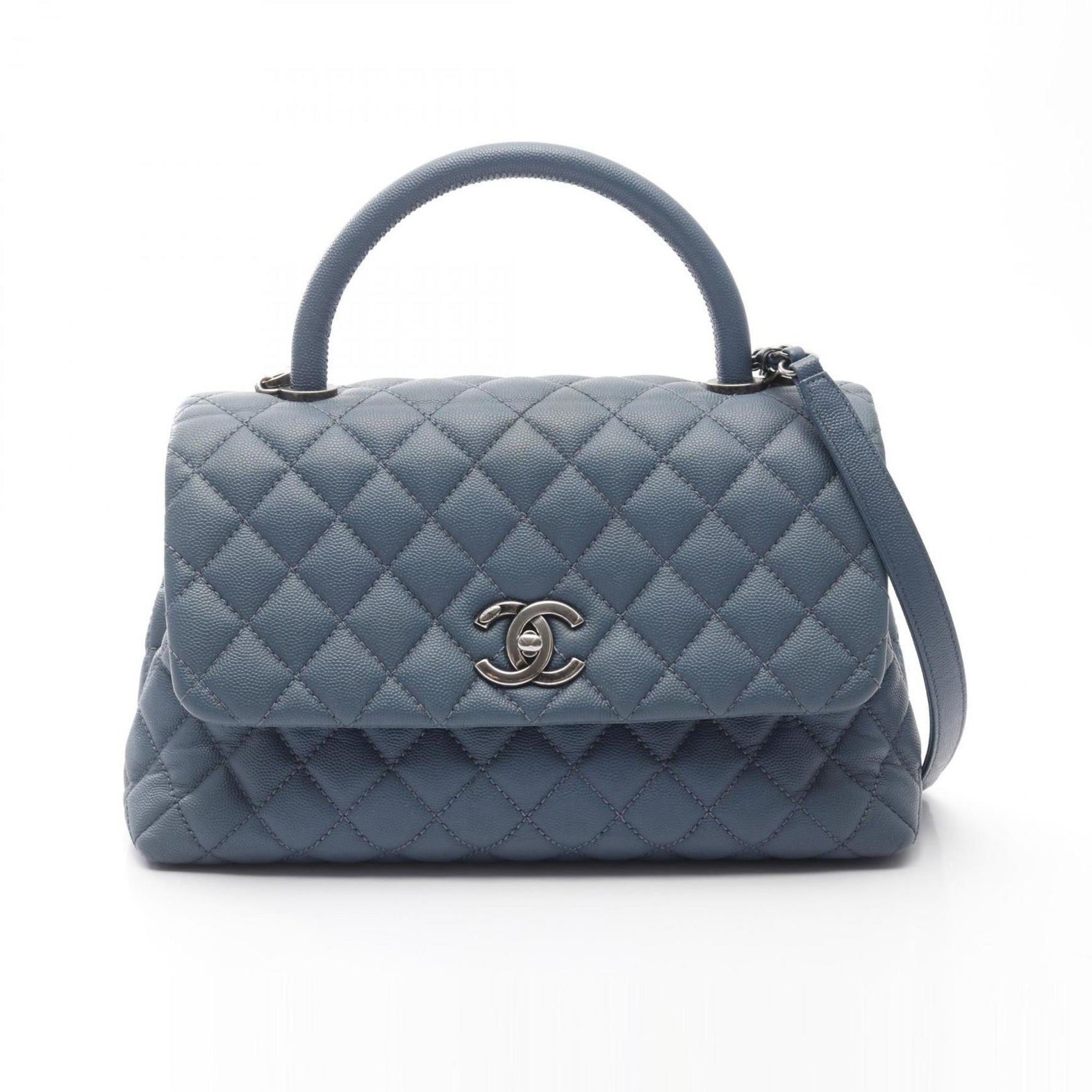 CHANEL Coco Handle 29 Flap Matelasse Handbag Caviar Skin (Grained Calf)