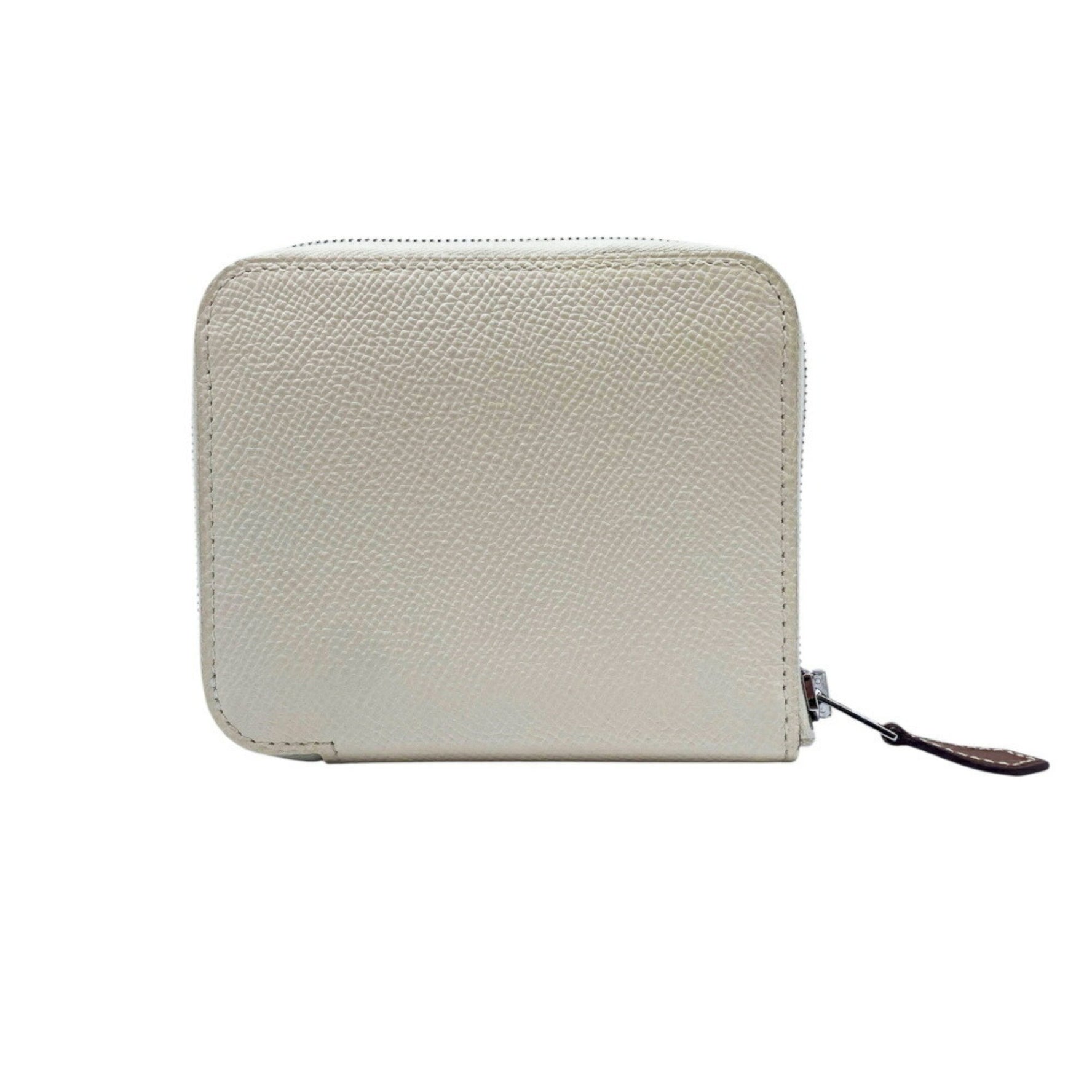 HERMES Azap Compact Epson Cre U Stamp 2022 Wallet Purse Silkin Men's