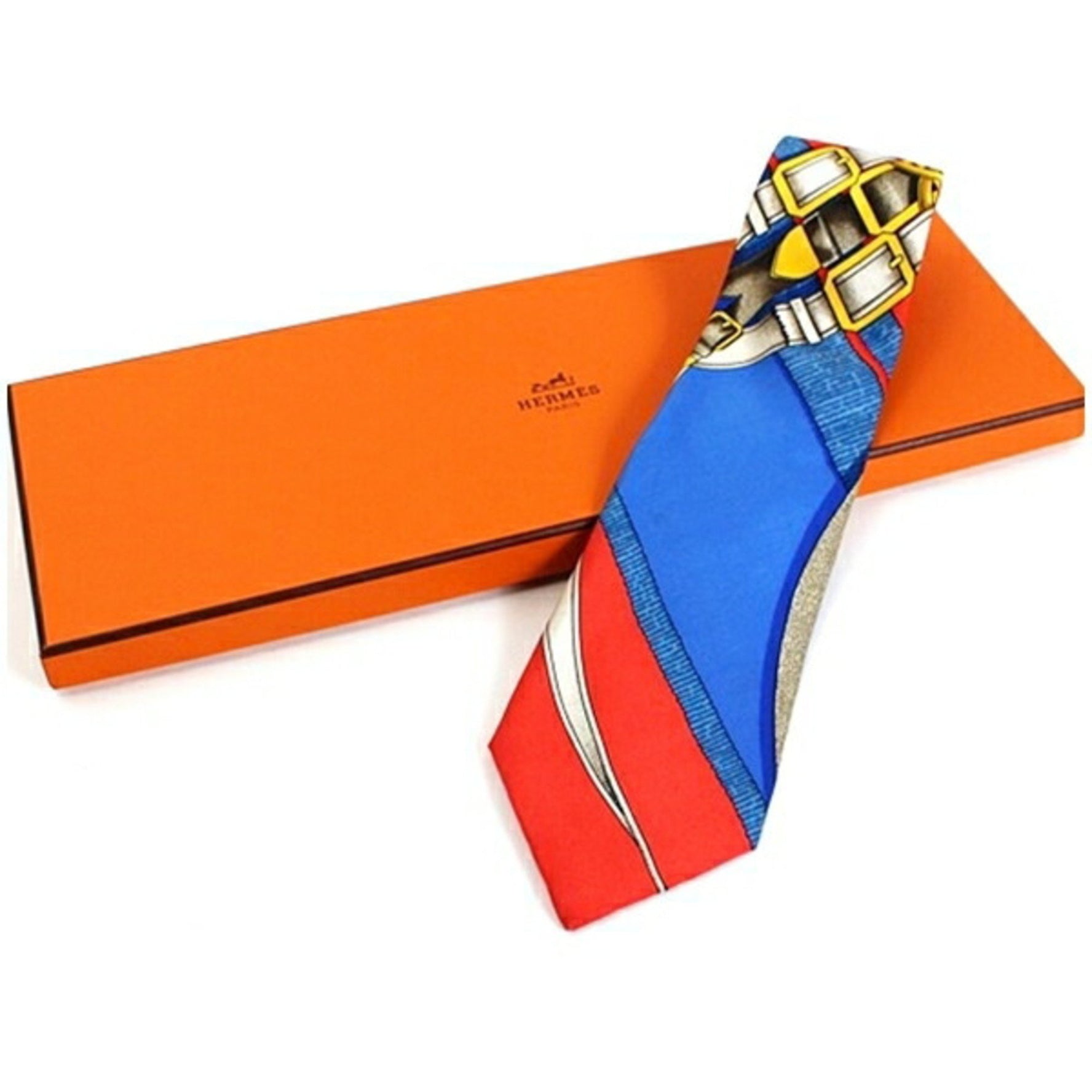 Hermes Silk Necktie Scarf Pattern Men's