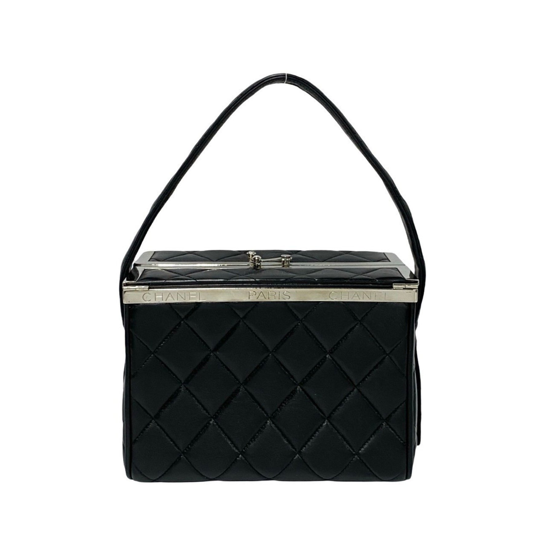 CHANEL Kannon Vanity Matelasse Leather Handbag Bag in