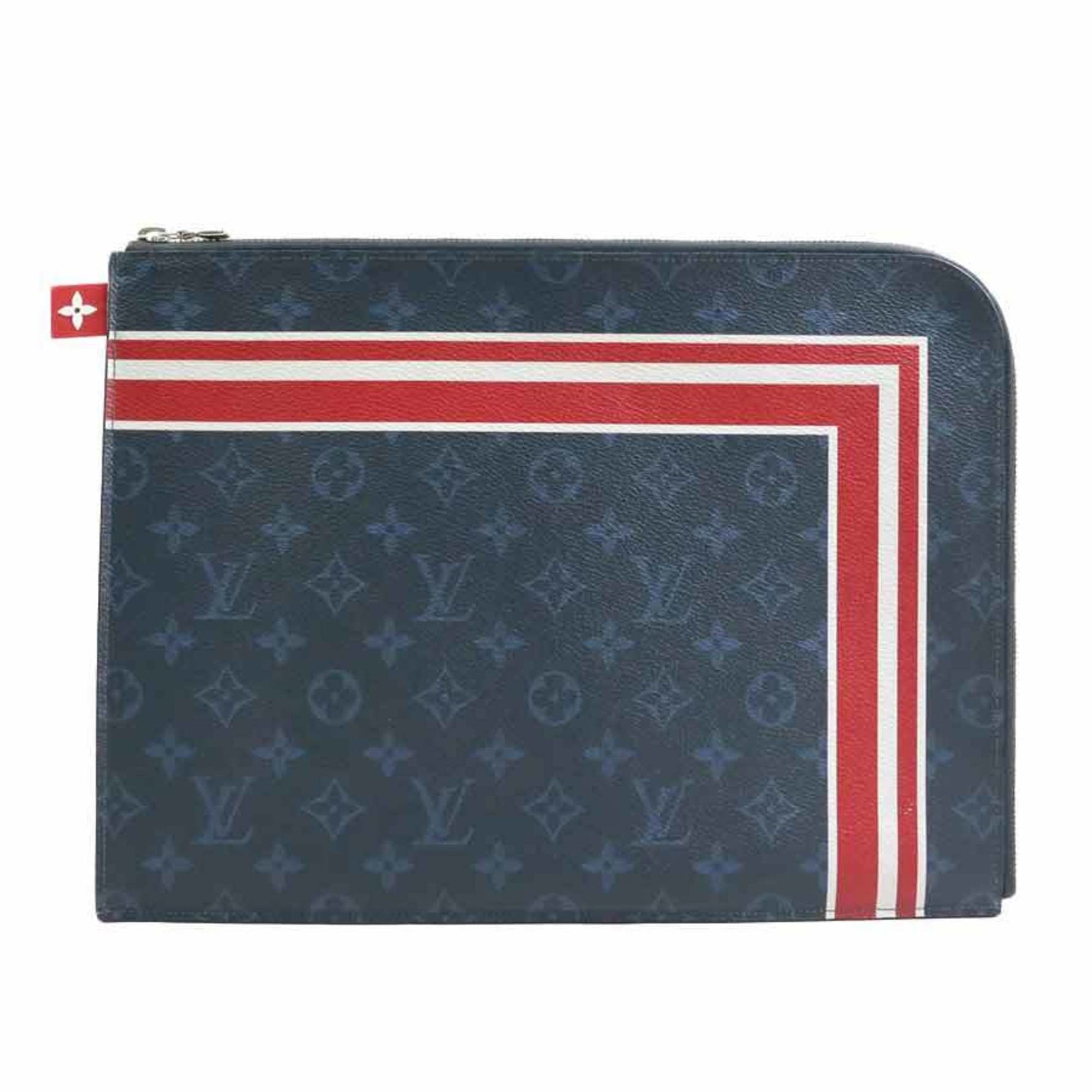 Louis Vuitton Monogram Cobalt Pochette Jour GM clutch bag in Navy, men's