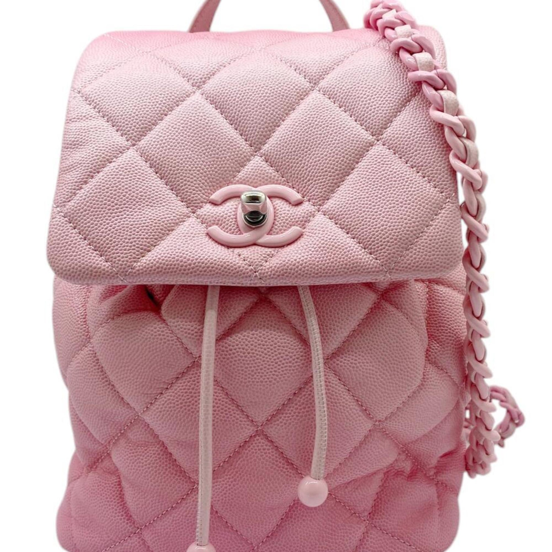 CHANEL Matelasse Plastic Chain Backpack Caviar Skin Gradient Random Plate