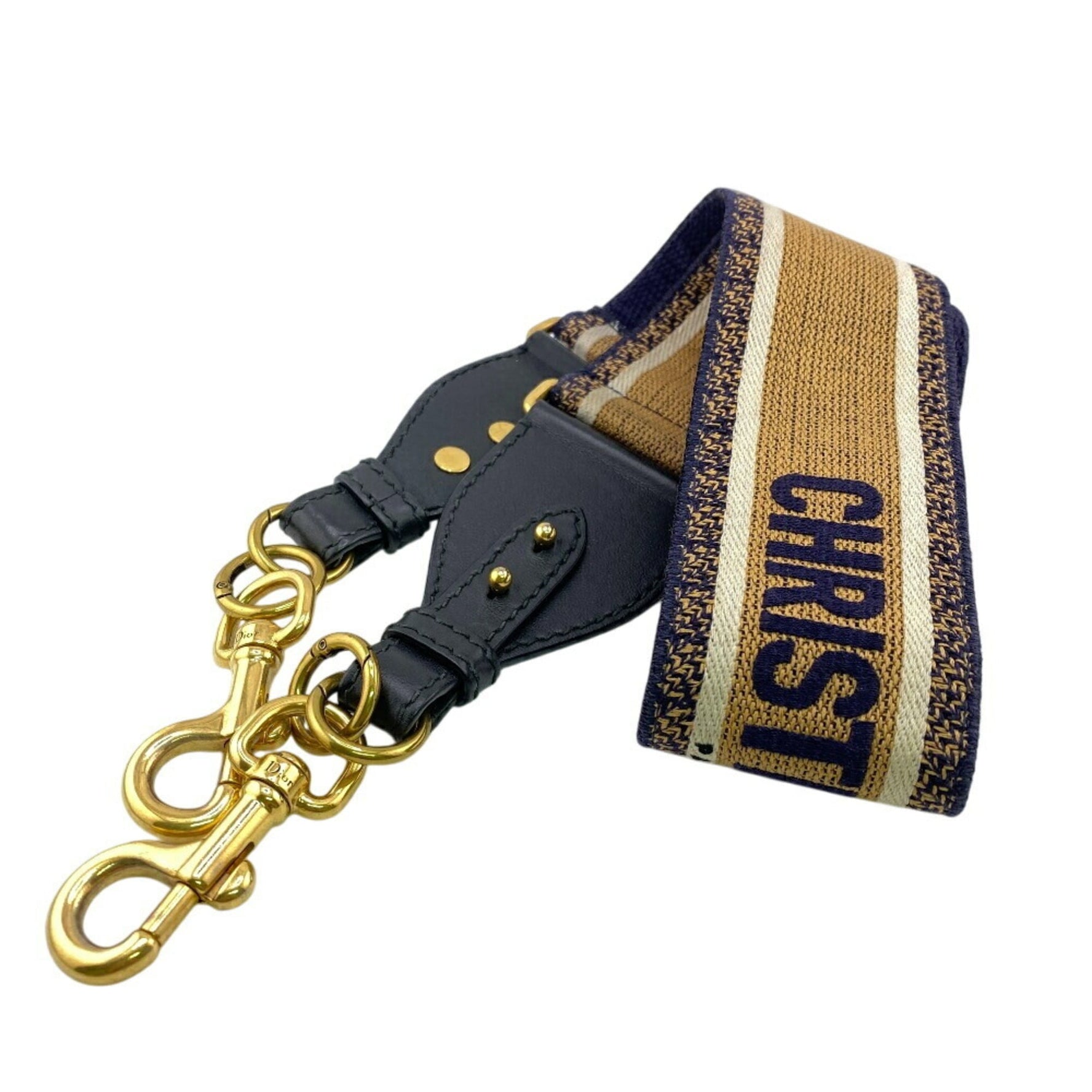 Christian Dior Embroidered Shoulder Strap Navy
