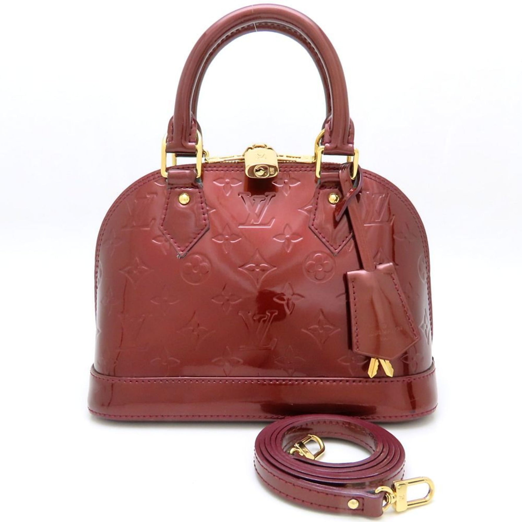 Louis Vuitton Vernis Alma BB Handbag Rouge Fauvist