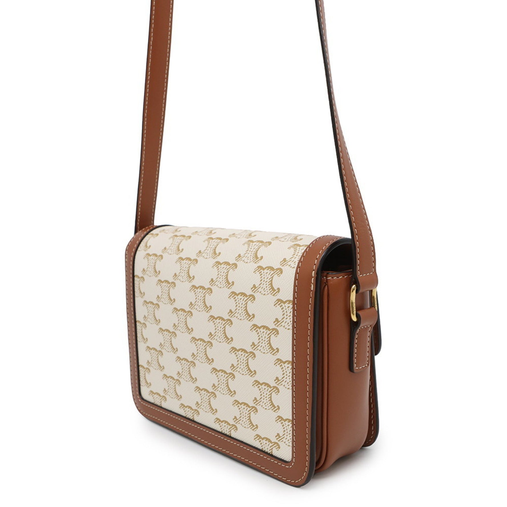 Celine Teen Triomphe Shoulder Bag in Calfskin Leather