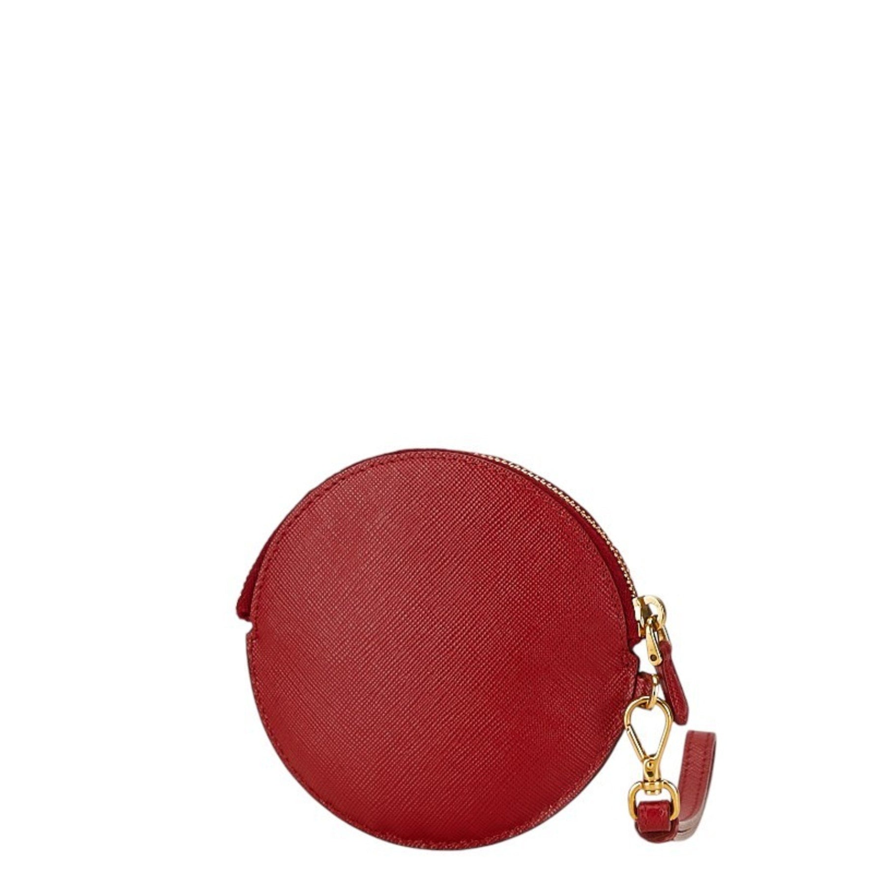 PRADA Coin Case, Purse, Red Saffiano Leather