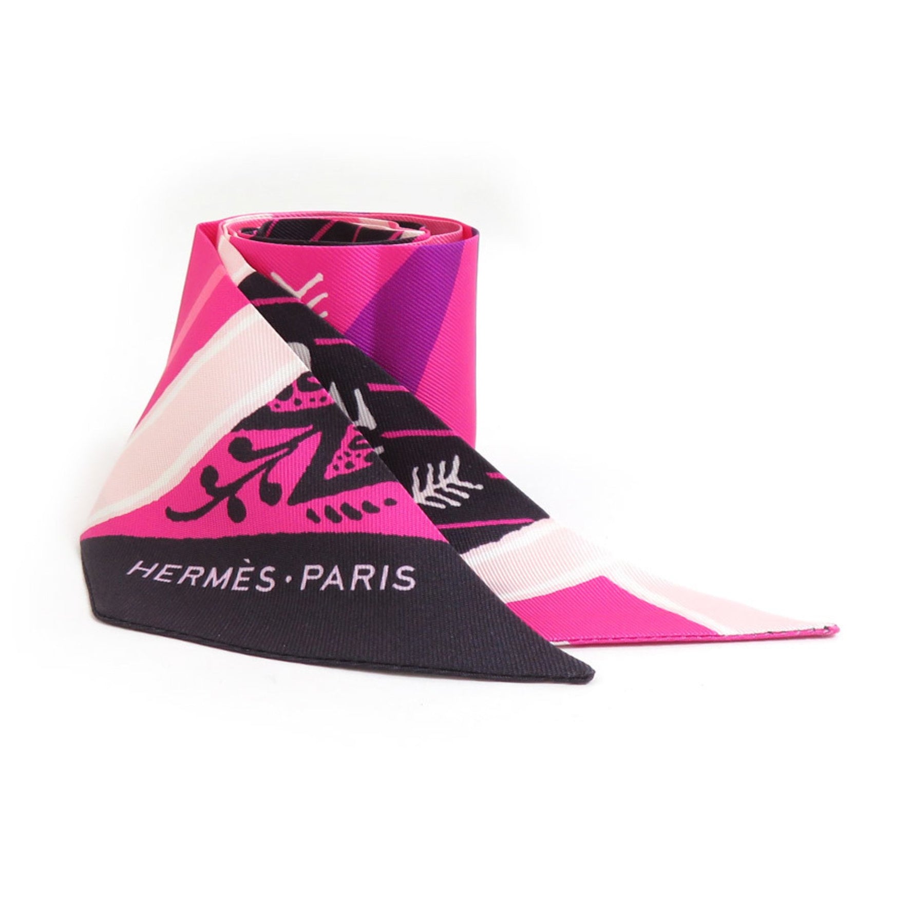 Hermes Scarf/Muffler Twilly Silk Multicolor