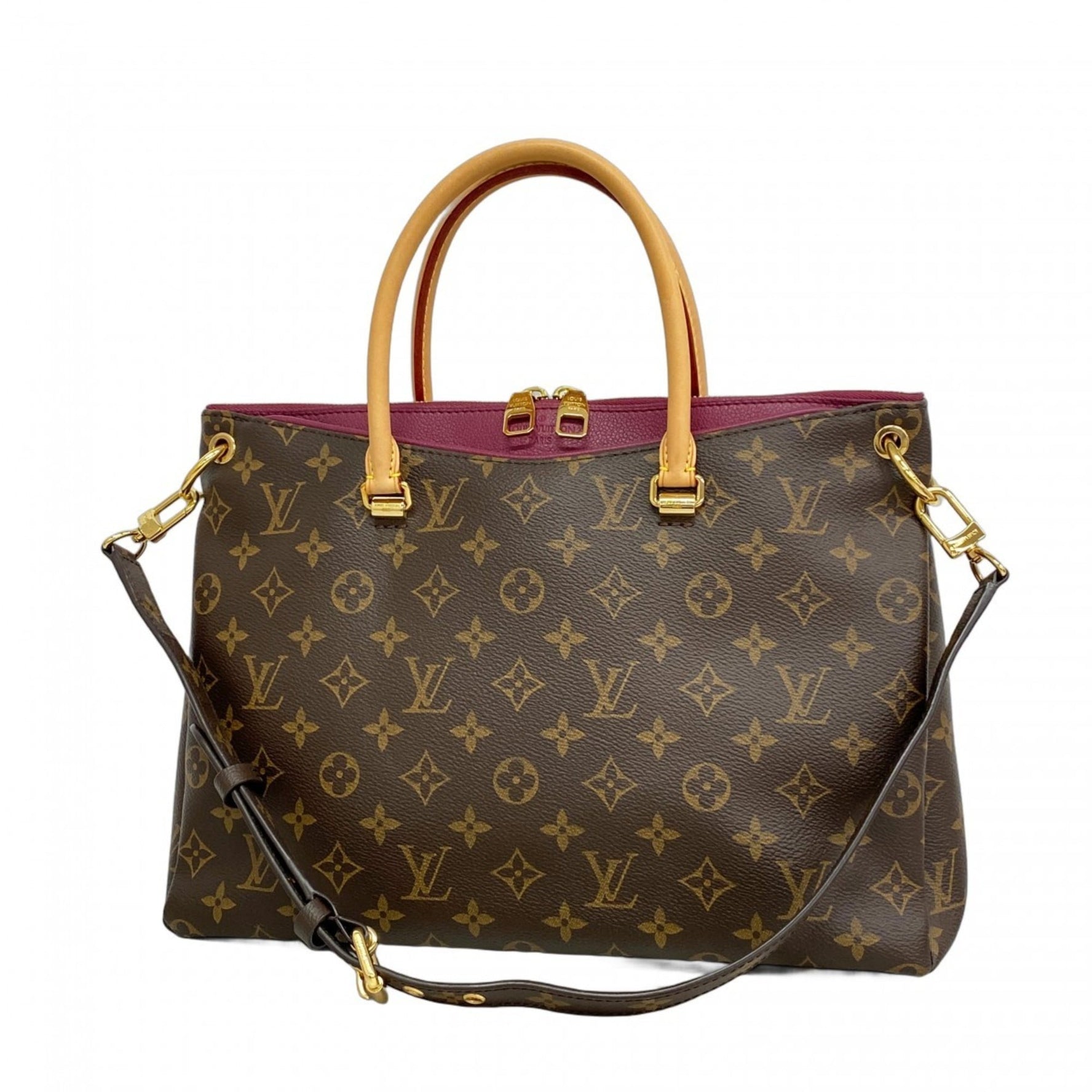 Louis Vuitton Monogram Pallas Handbag Brown Aurore Bag