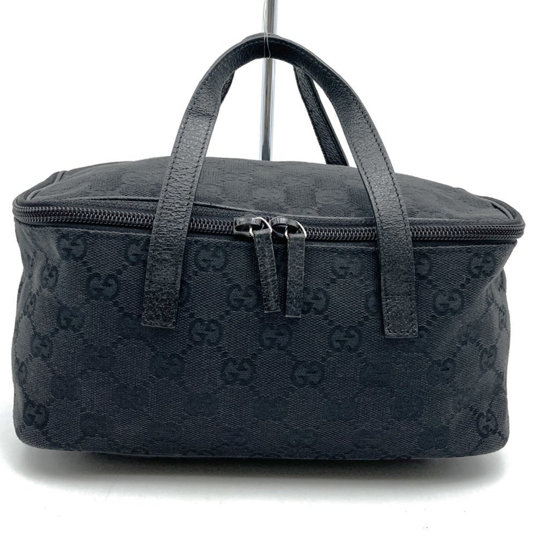 GUCCI Vanity Bag GG Canvas Leather Men's