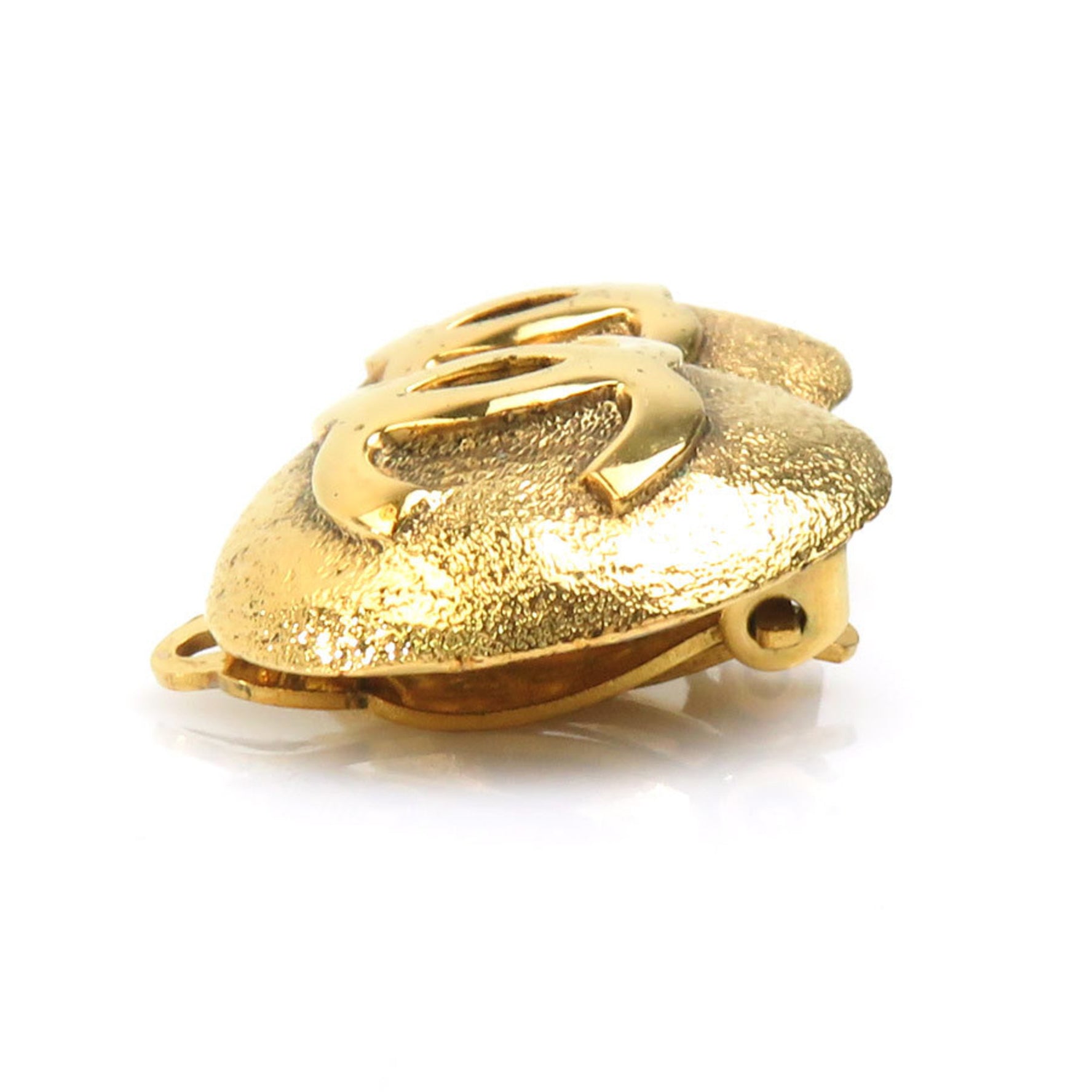 CHANEL Coco Mark Metal Earrings