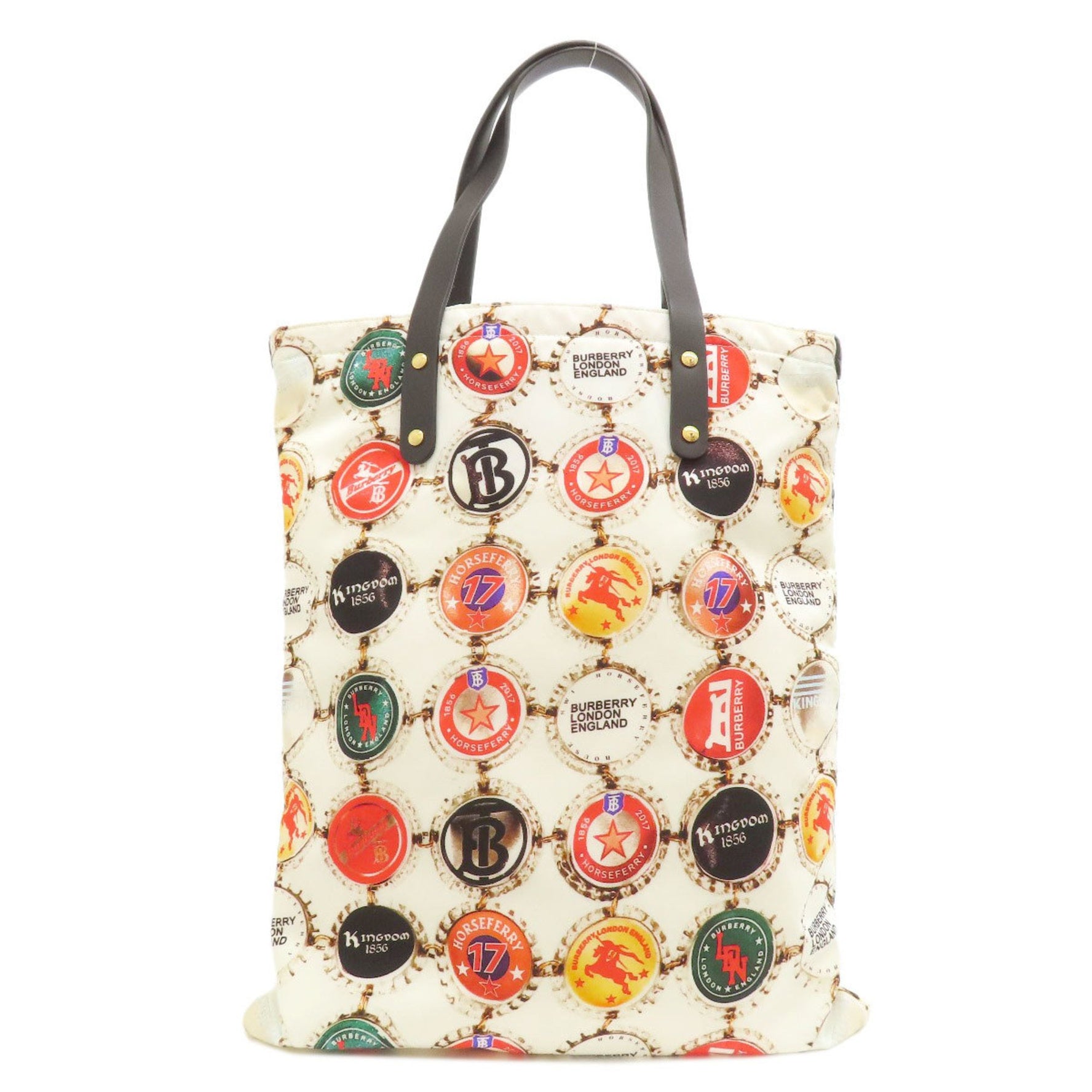 Burberry Bottle Cap Print Tote Bag Nylon Material