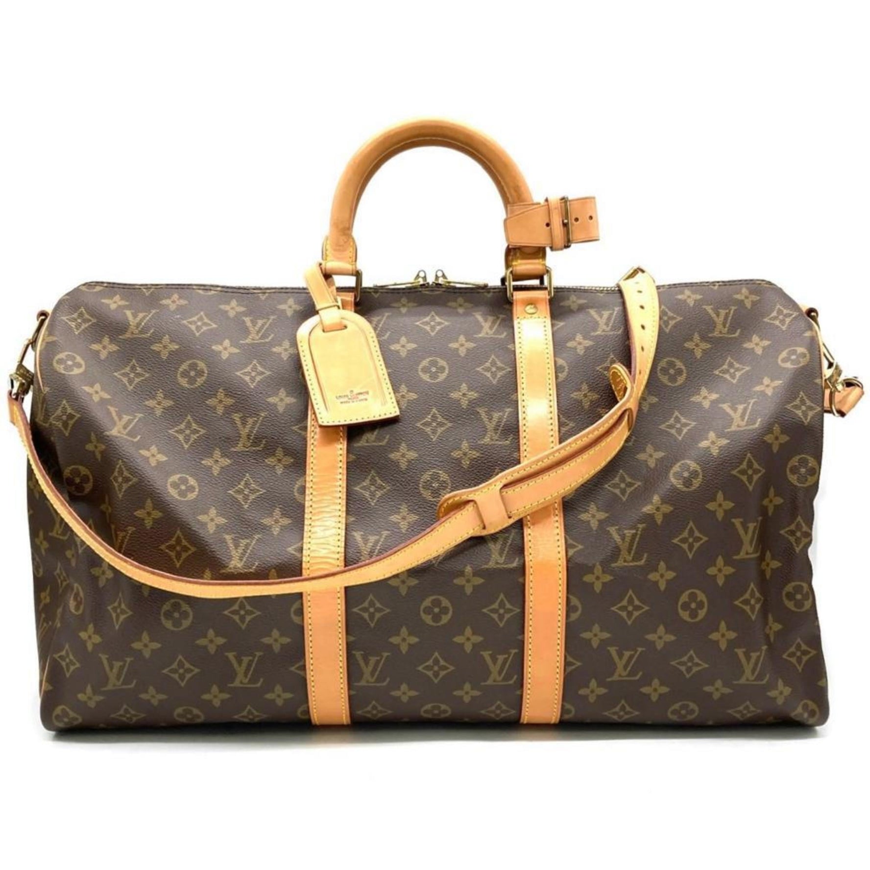 Louis Vuitton Keepall 50 Boston Bag, Monogram Canvas and Leather